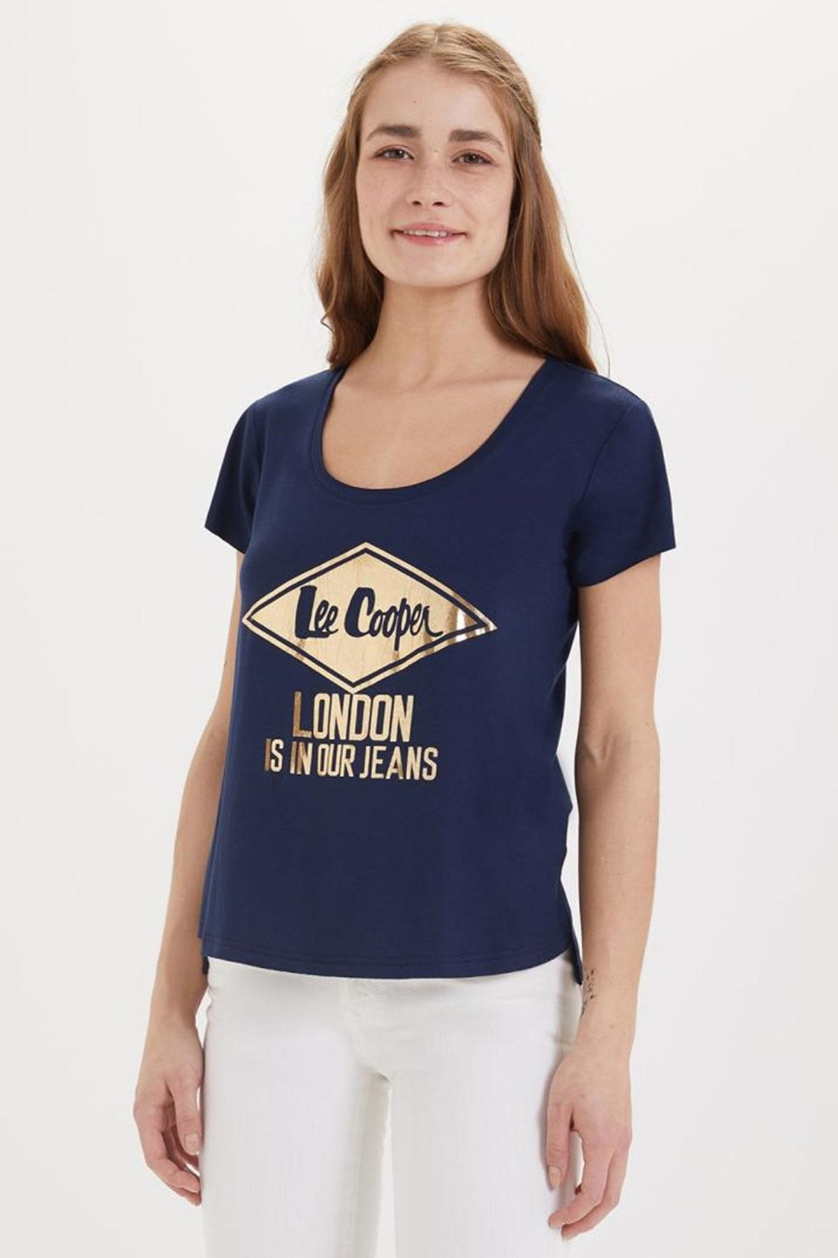 Lee Cooper Kadın Darla O Yaka T-Shirt Lacivert 192 LCF 242023