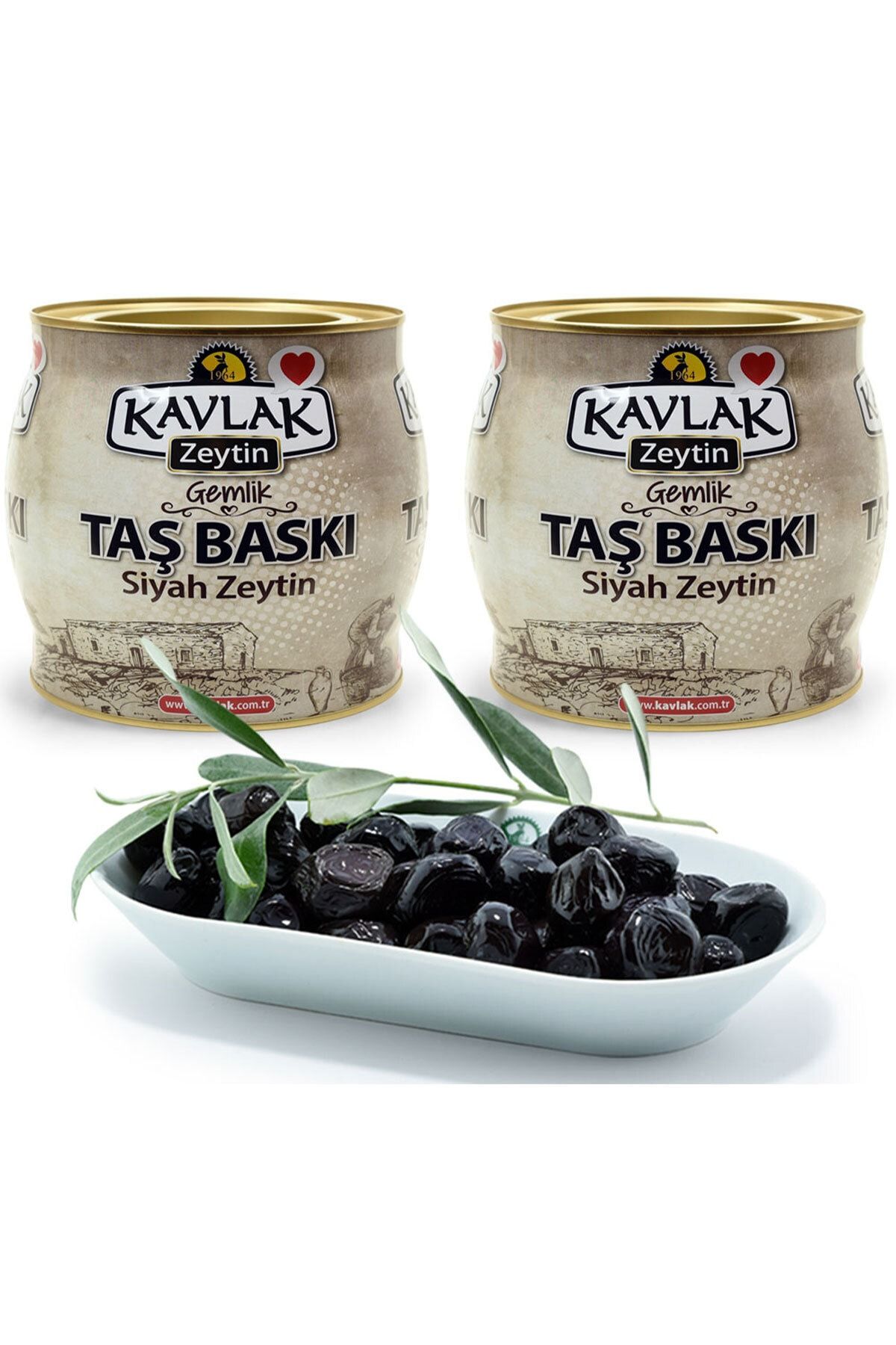 Kavlak Zeytin Kavlak Taş Baskı Gemlik Siyah Zeytin 2 Kg 2'li