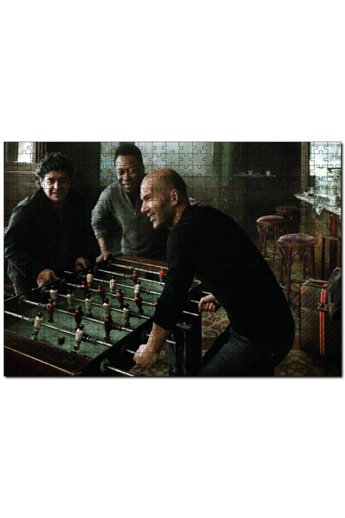 Cakapuzzle Pele Maradona Zidane Langırt Oyunu 1000 Parça Puzzle Yapboz Mdf(ahşap)