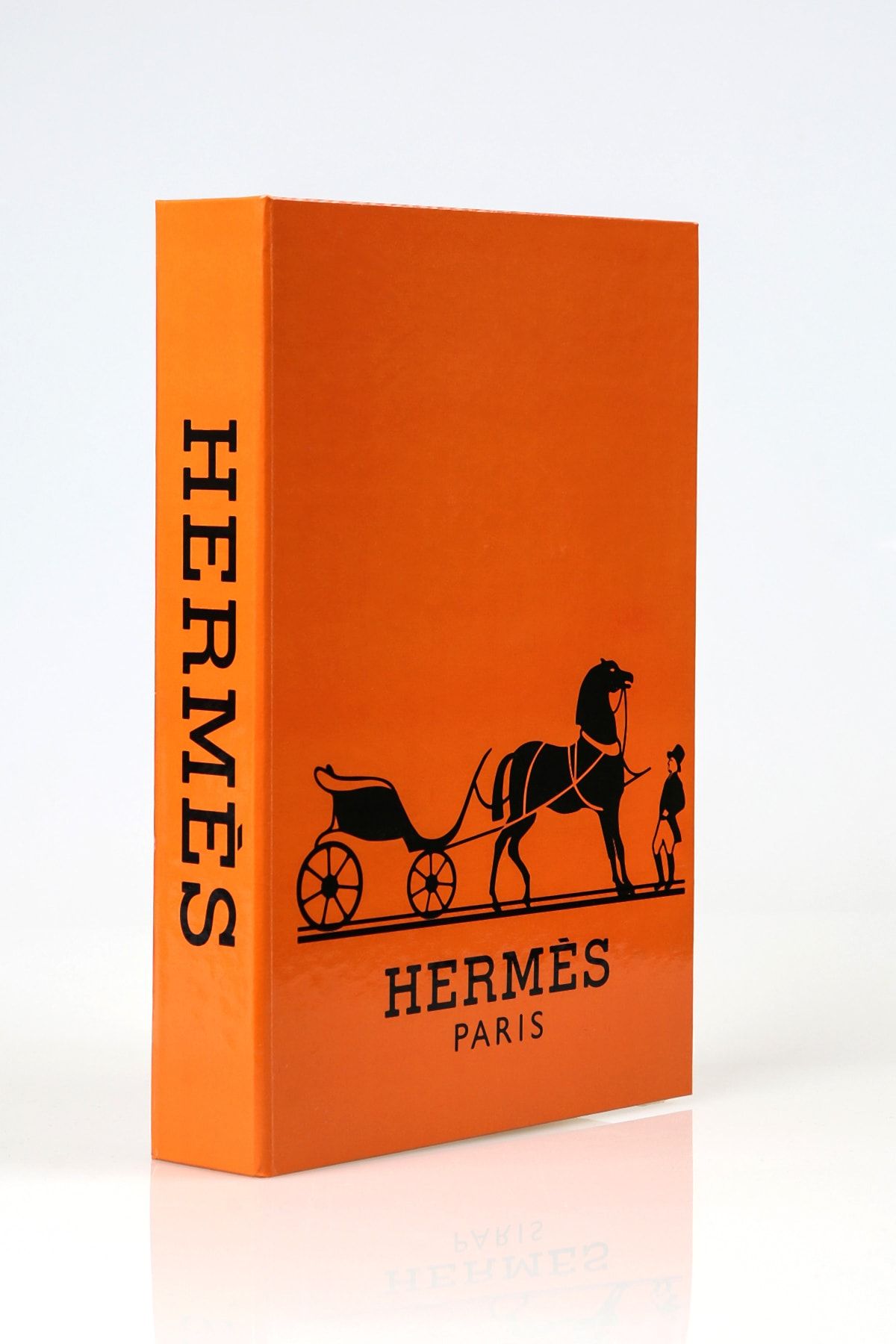irayhomedecor Turuncu Hermes Dekoratif Kitap Kutusu