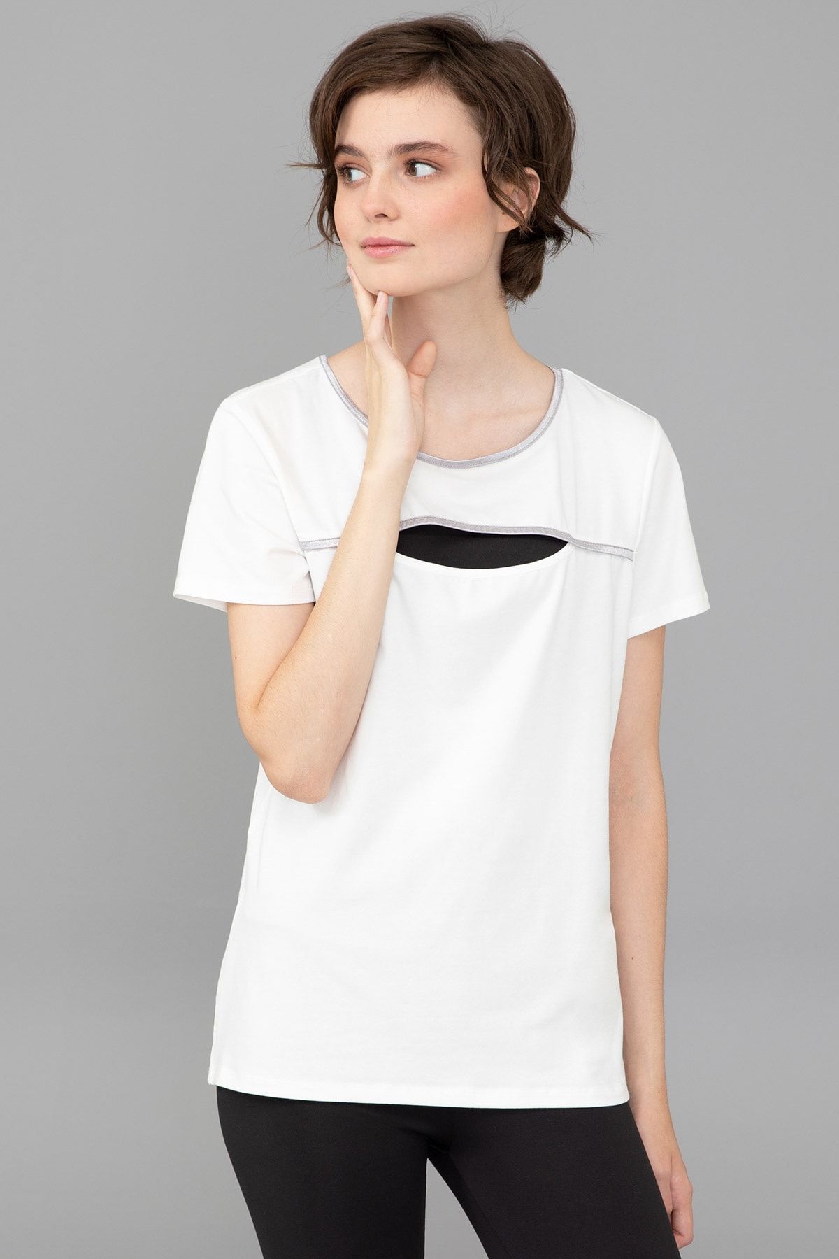 Pierre Cardin Beyaz Kadın T-Shirt G022SZ011.000.1347887