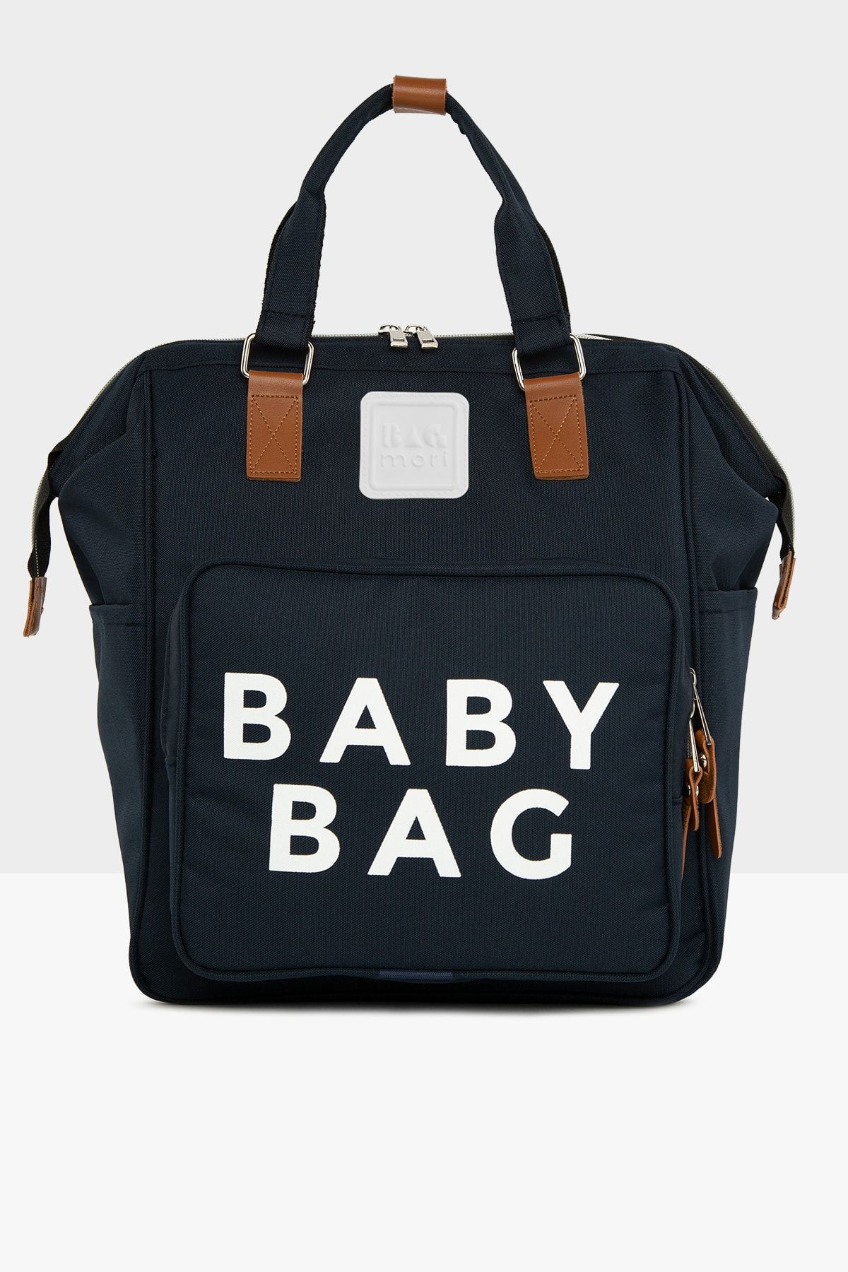 Bagmori Lacivert Baby Bag Baskılı Cepli Anne Bebek Bakım Sırt Çantası M000005163