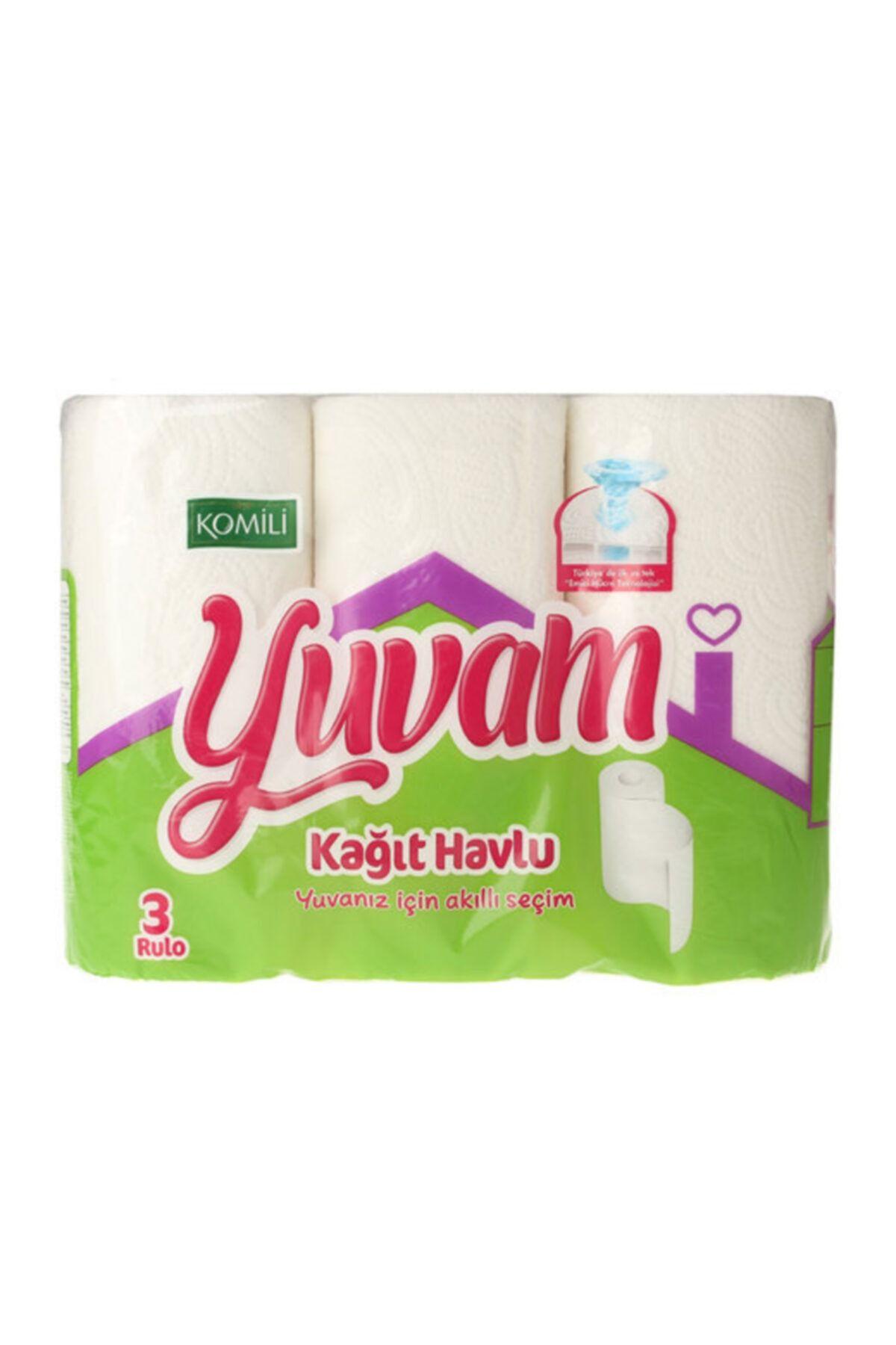 Komili Yuvam Pro. Kağıt Havlu 8'li (22,7cm) 10,8m 24 Adet 2.2kg