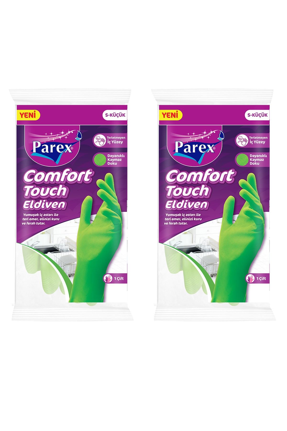 Parex Comfort Touch Temizlik Ve Bulaşık Eldiveni S Beden 2 Paket