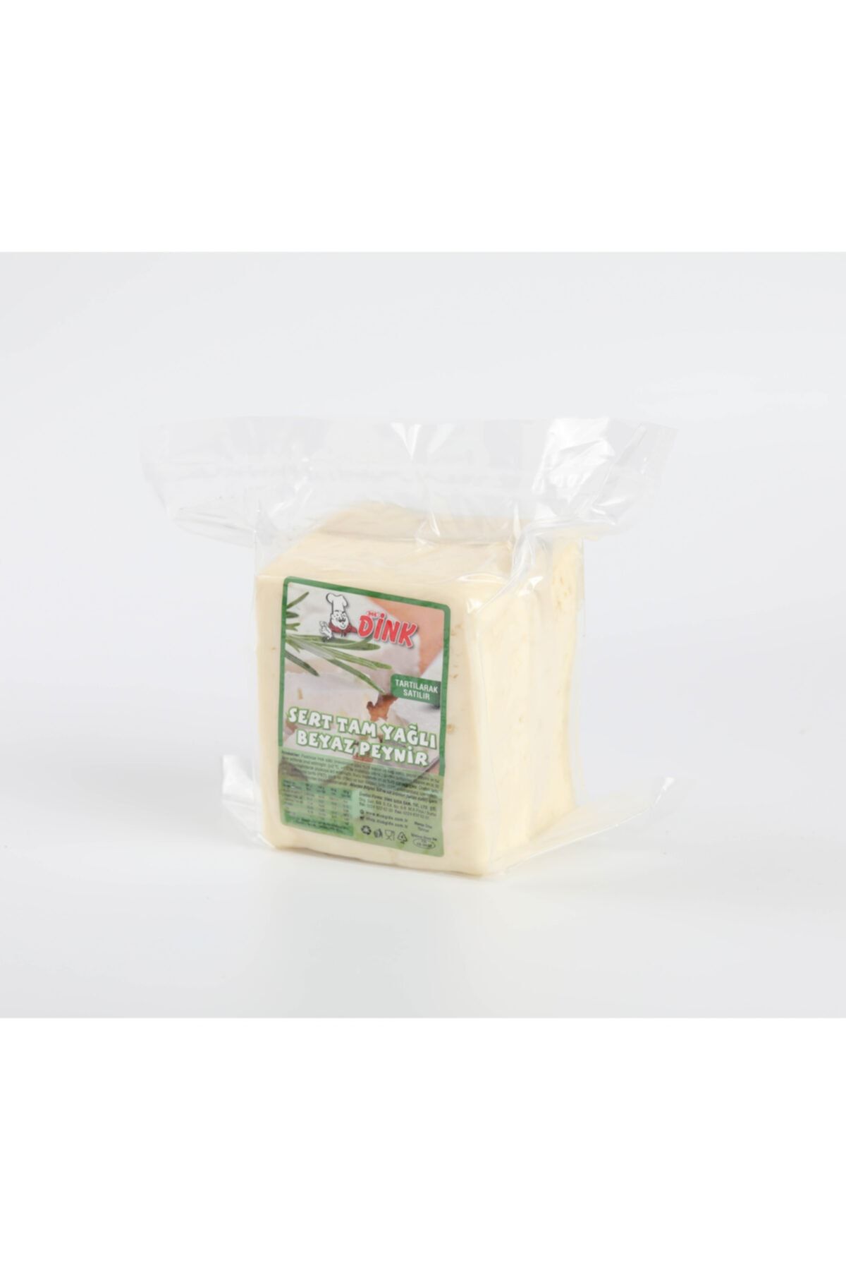 DİNK GIDA Tam Yağlı Klasik Olgunlaştırılmış Sert (EZİNE TİPİ) Beyaz Peynir 500g. - Şirden Mayalı
