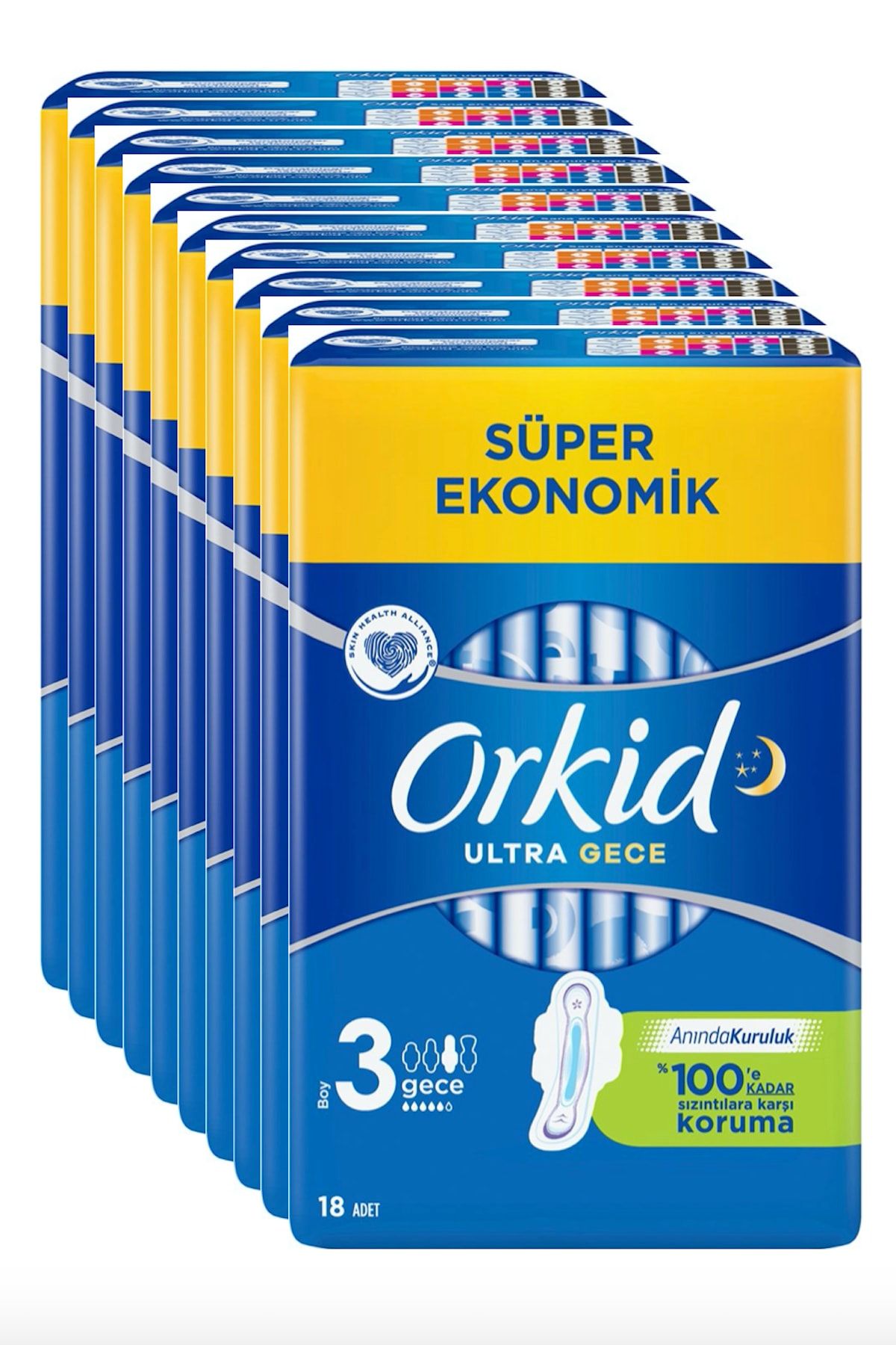 Orkid Ultra Gece Ped 18'li 10 Adet 180 Adet Ped