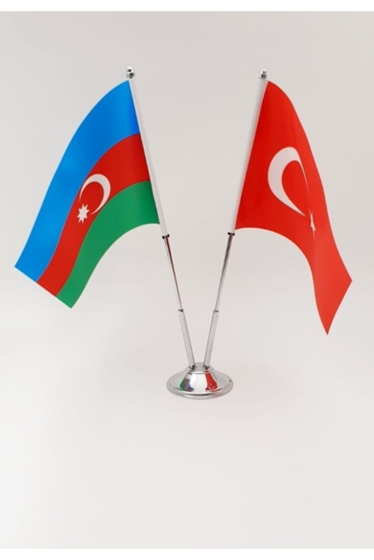 Genel Markalar Masa Bayrağı Çiftli Azerbaycan-türkiye Bayrağı