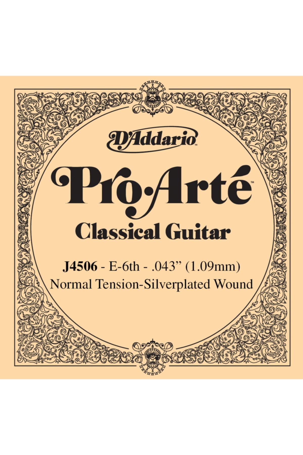 D'Addario Daddarıo J4506 Klasik Gitar Tek Teli, E (mi), Naylon Gümüş Sarım,