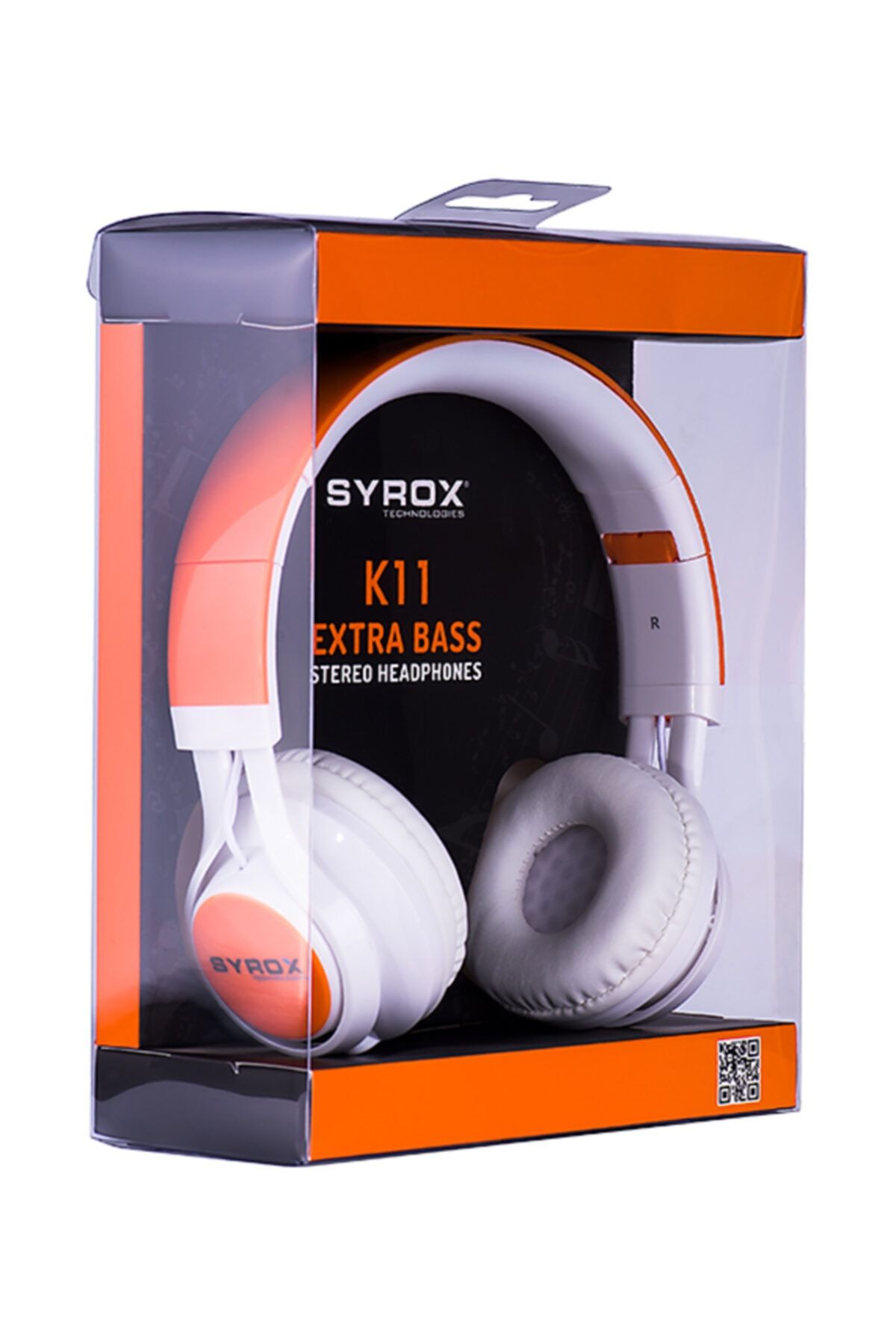 Syrox Turuncu  K11 Kablolu Kulaküstü Mikrofonlu Stereo Kulaklık