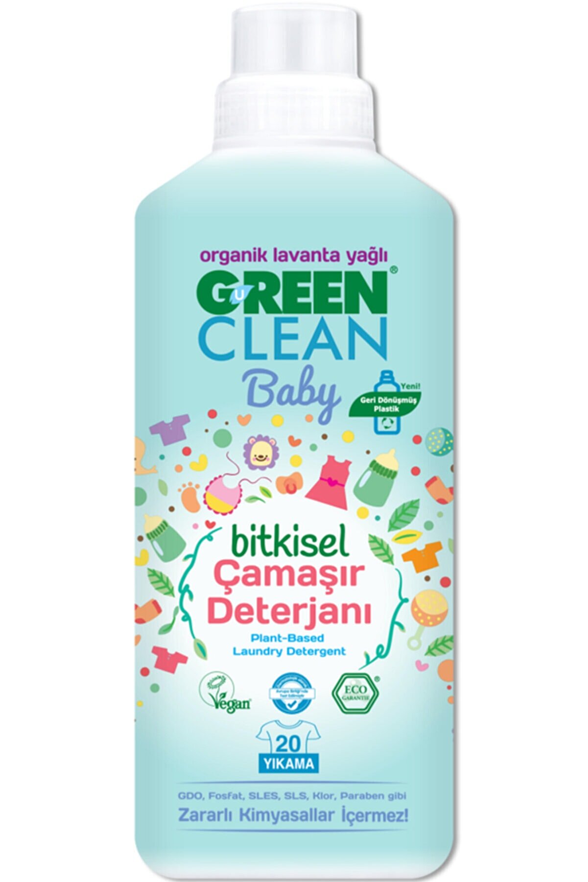 Green Clean Baby Bitkisel Çamaşır Deterjanıorganik Lavanta Yağlı1000 ml