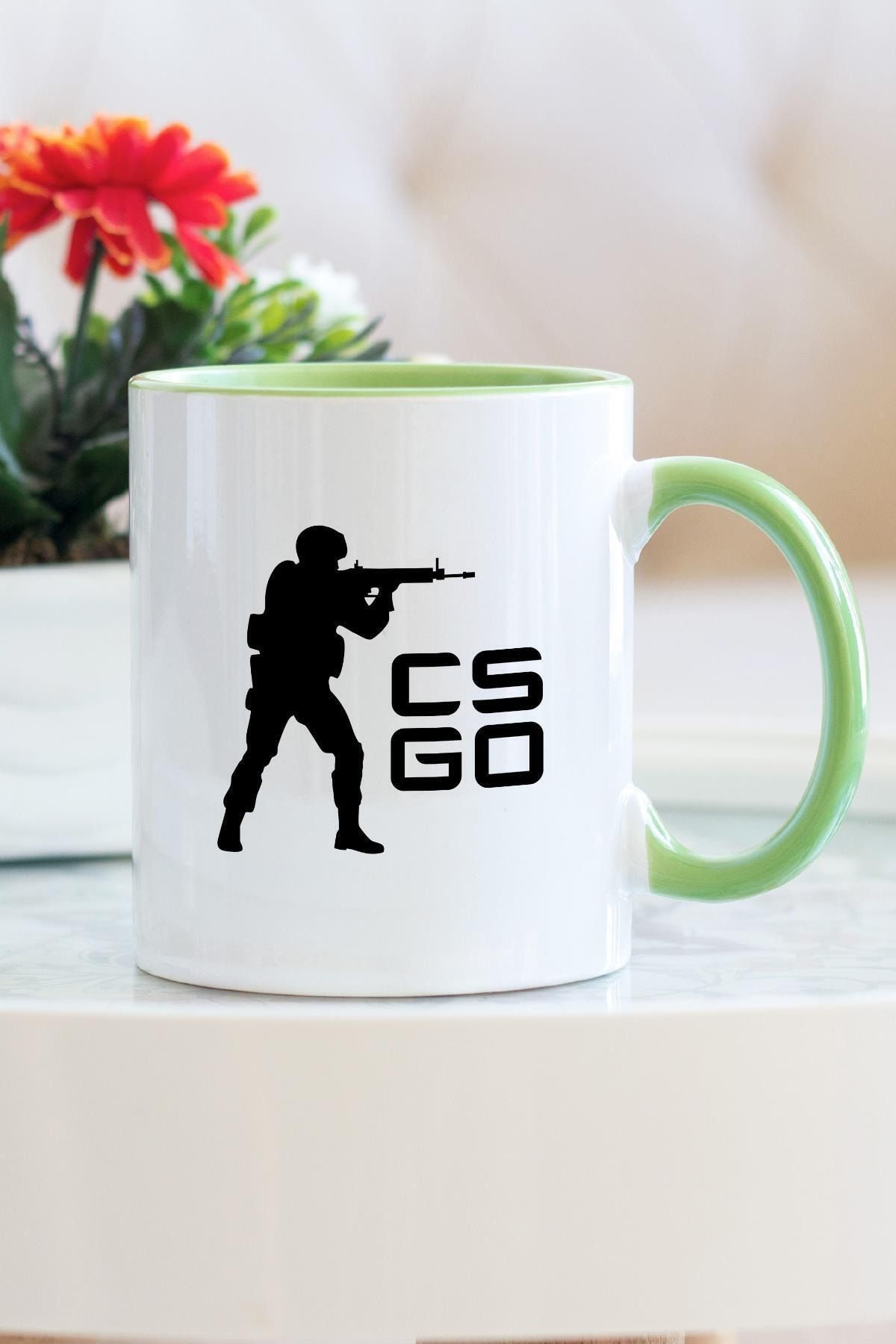 Hediyehanem CS:GO Counter Strike Yeşil Kupa Bardak