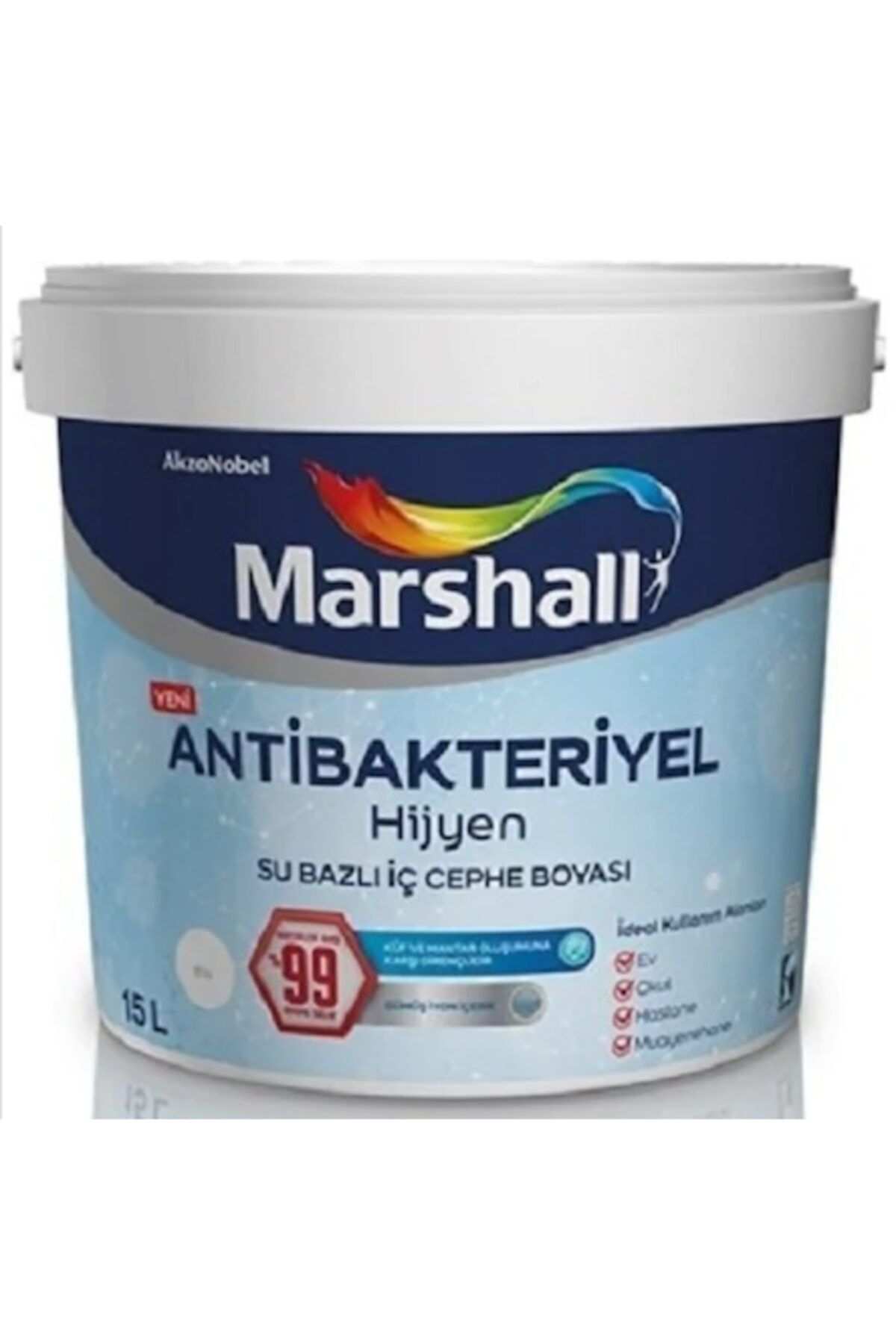 Marshall Antibakteriyel Hijyen Iç Cephe Boyası Fildişi 2.5 lt