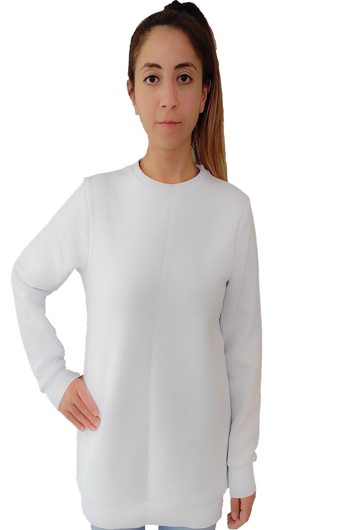 Tshigo Kadın Beyaz Kapşonsuz T-shirt