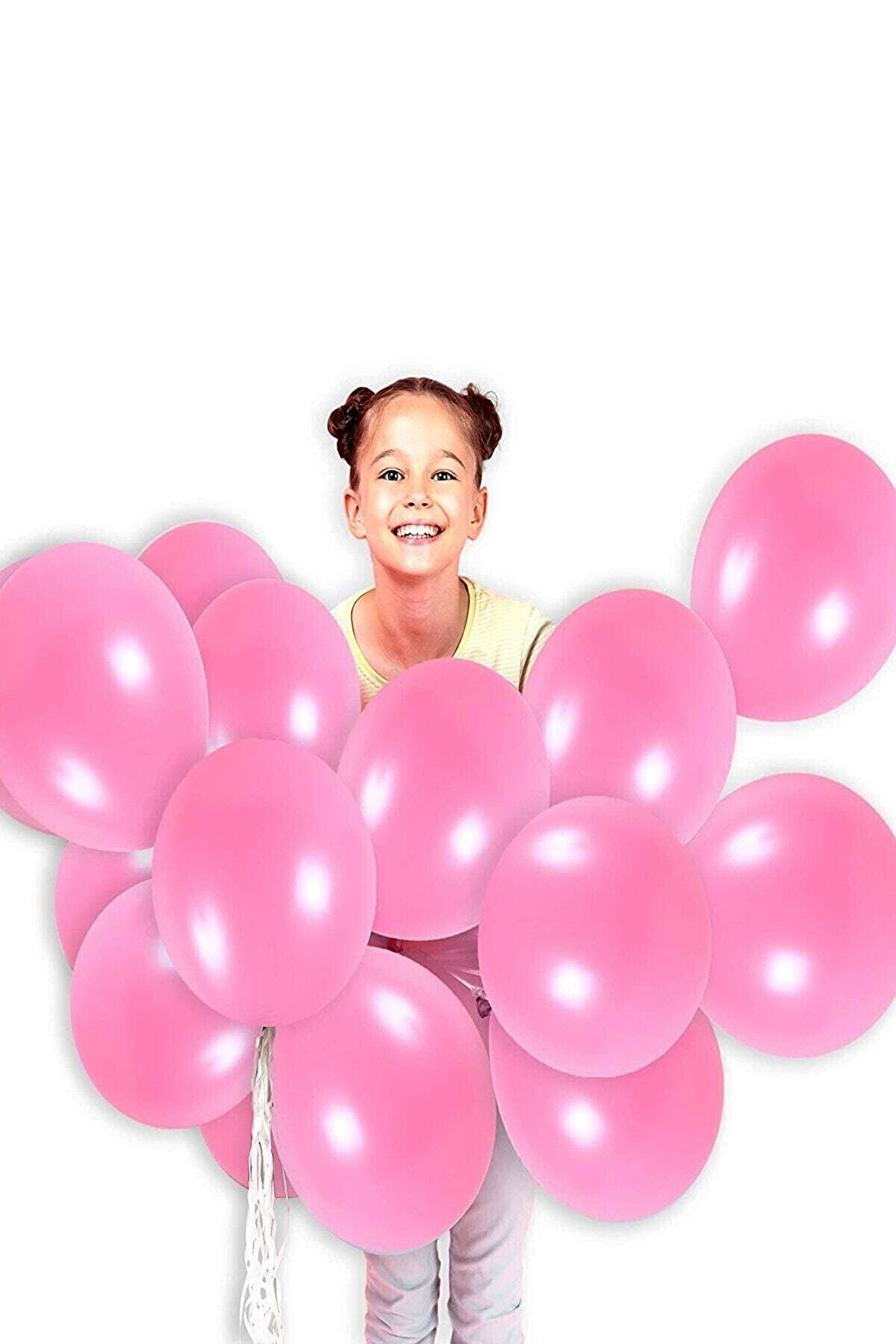 Parti Dolabı Pembe Renk Metalik Balon 5 Li