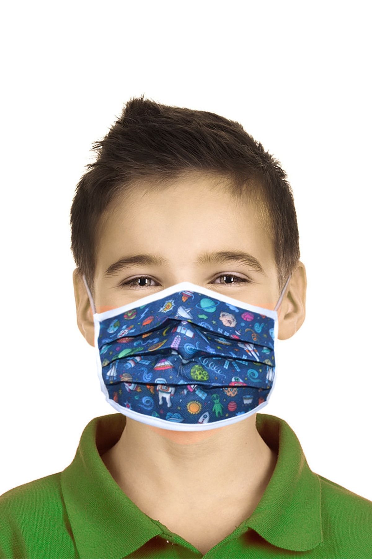 Schutz Düsseldorf Çocuk Baskılı Yıkanabilir Antiviral ve Yüz Koruyucu Maske