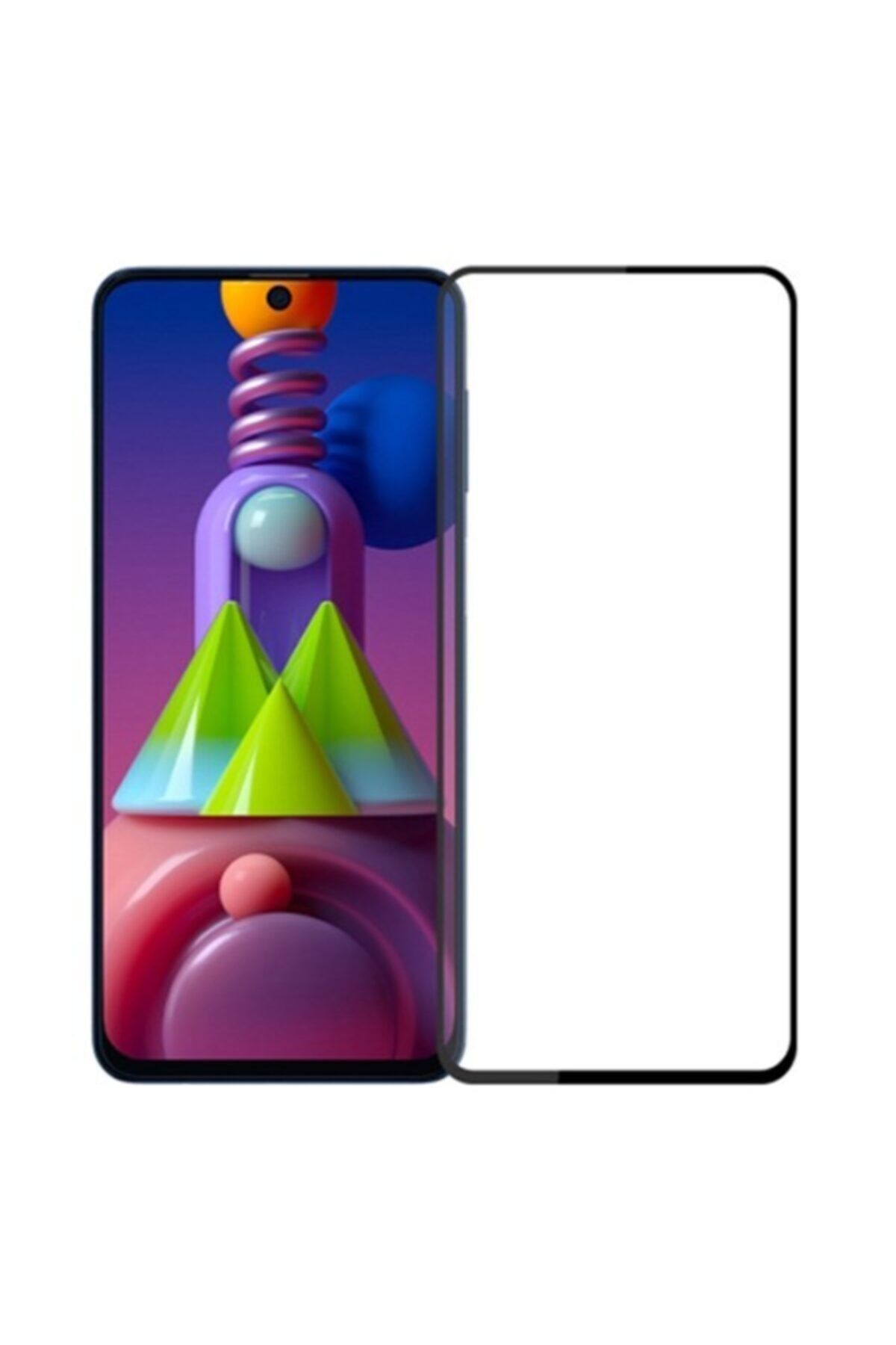 endijital Samsung Galaxy M51 Full Glue Tam Kaplama Tempered Ekran Koruyucu