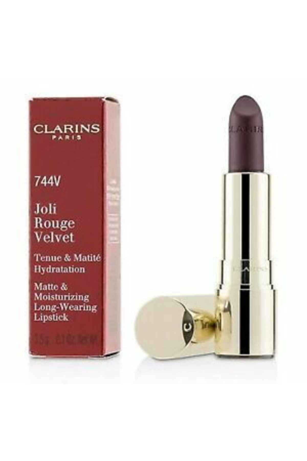 Clarins Joli Rouge Velvet Matte Lipstick 744v Plum