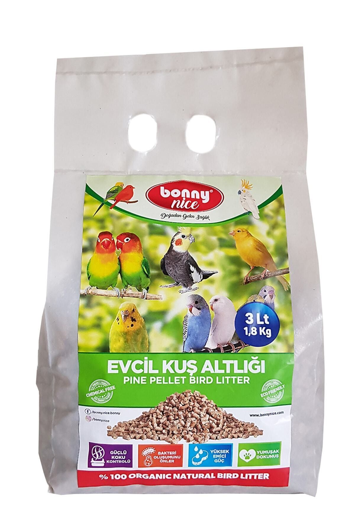 Bonny Nice Kuş Kumu Kanarya Muhabbet Papağan Bülbül Kafes Altlığı 1.8 Kg 3 L