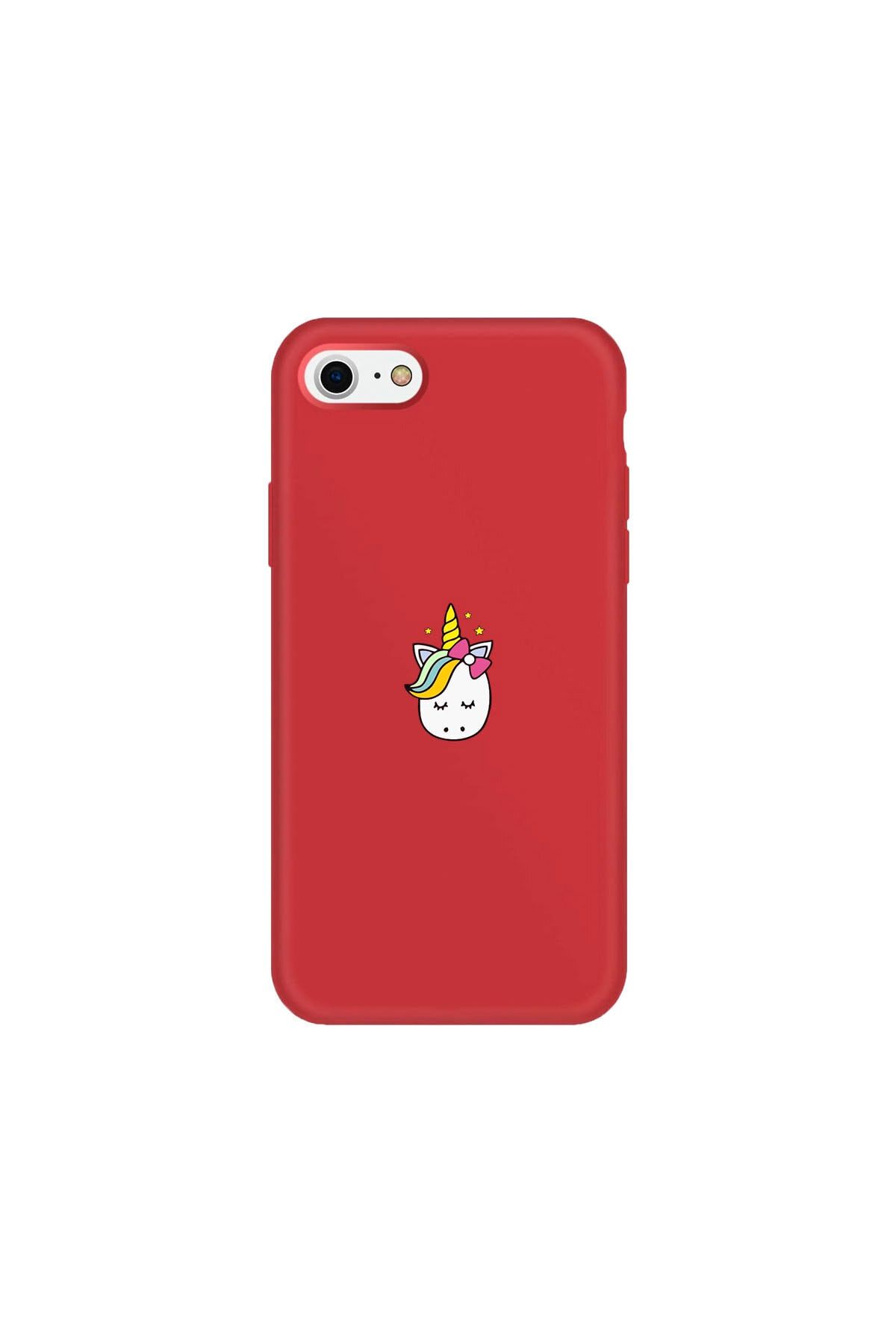 shoptocase Iphone 8 Kırmızı Lansman Baby Unicorn Telefon Kılıfı