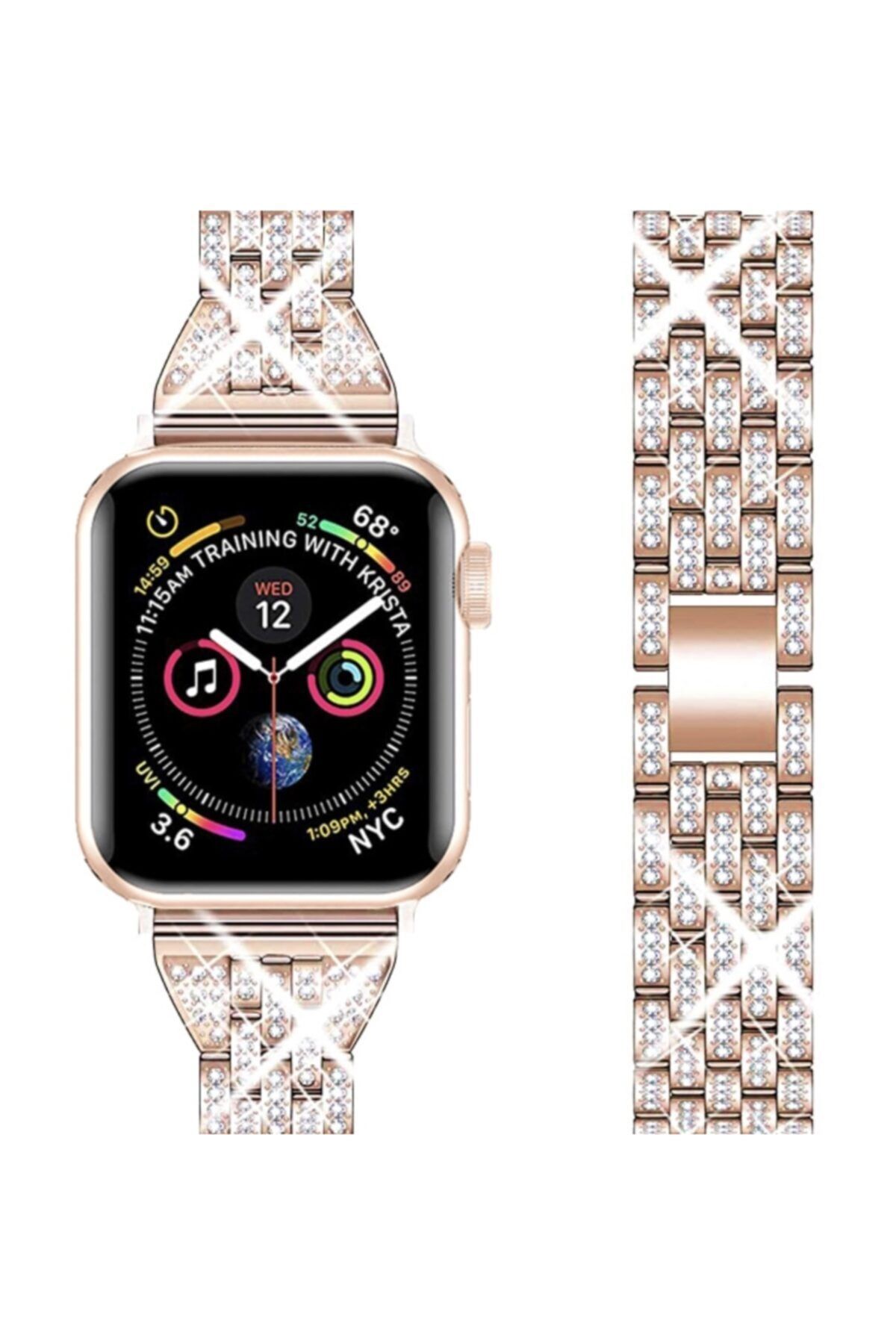 LIMD Apple Watch Uyumlu 42/44/45 Mm Diamond Metal Kordon