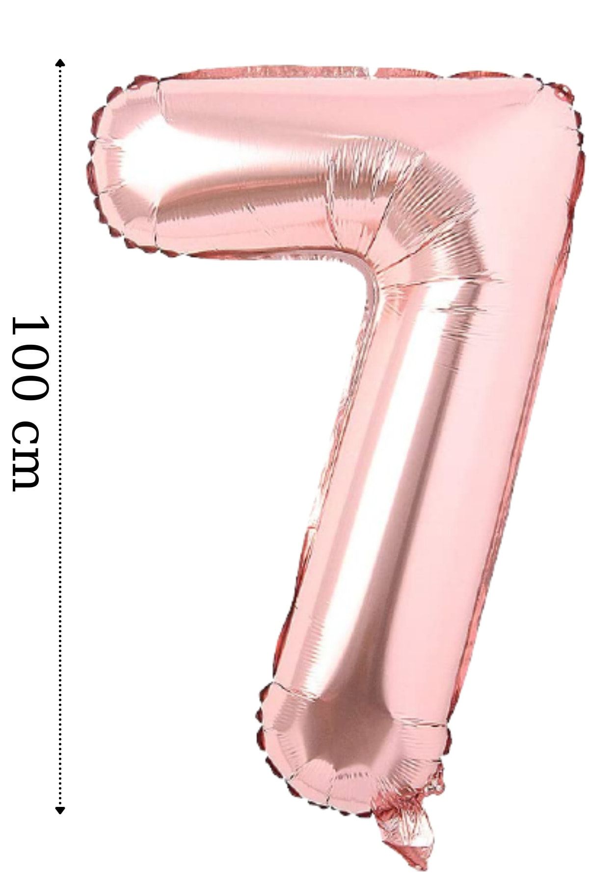 ELGALA Folyo Balon 7 Rakamı Helyum Balon 100 Cm Rose Renk
