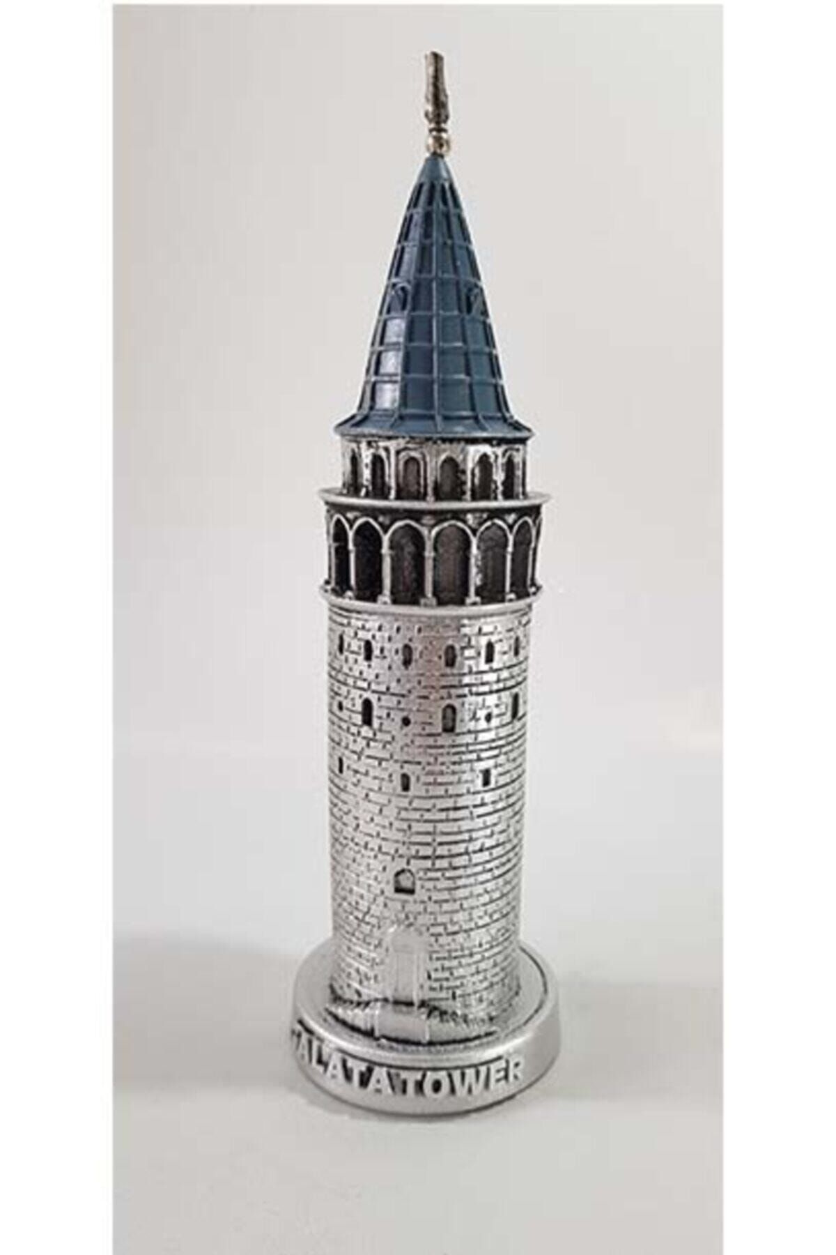 Hediye Seviyorum Gümüş Galata Kulesi Biblo  23cm