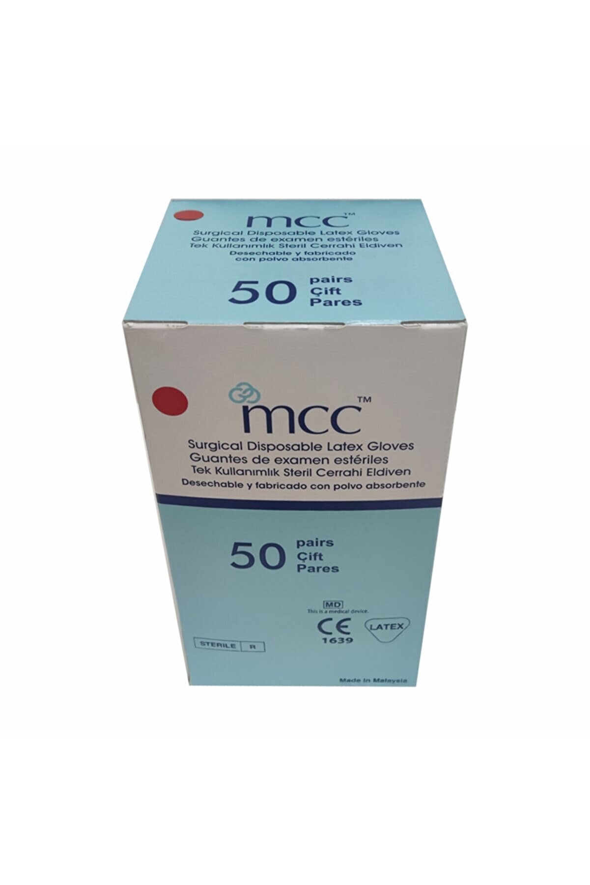 MCC Steril Cerrahi Eldiven Pudralı - 50 Çift ( 8 - Numara )