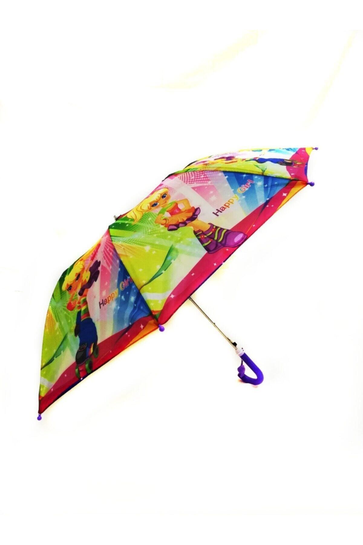 İstocToptan Kız Çocuk Şemsiyesi, Yarı Otomatik Mekanizma Küçük Boy 43 Cm