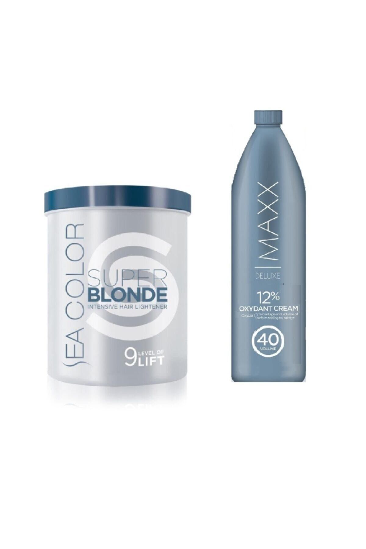 Sea Color Blonde Oryal 1kg & Maxx Deluxe Oksidan 40v 1000ml