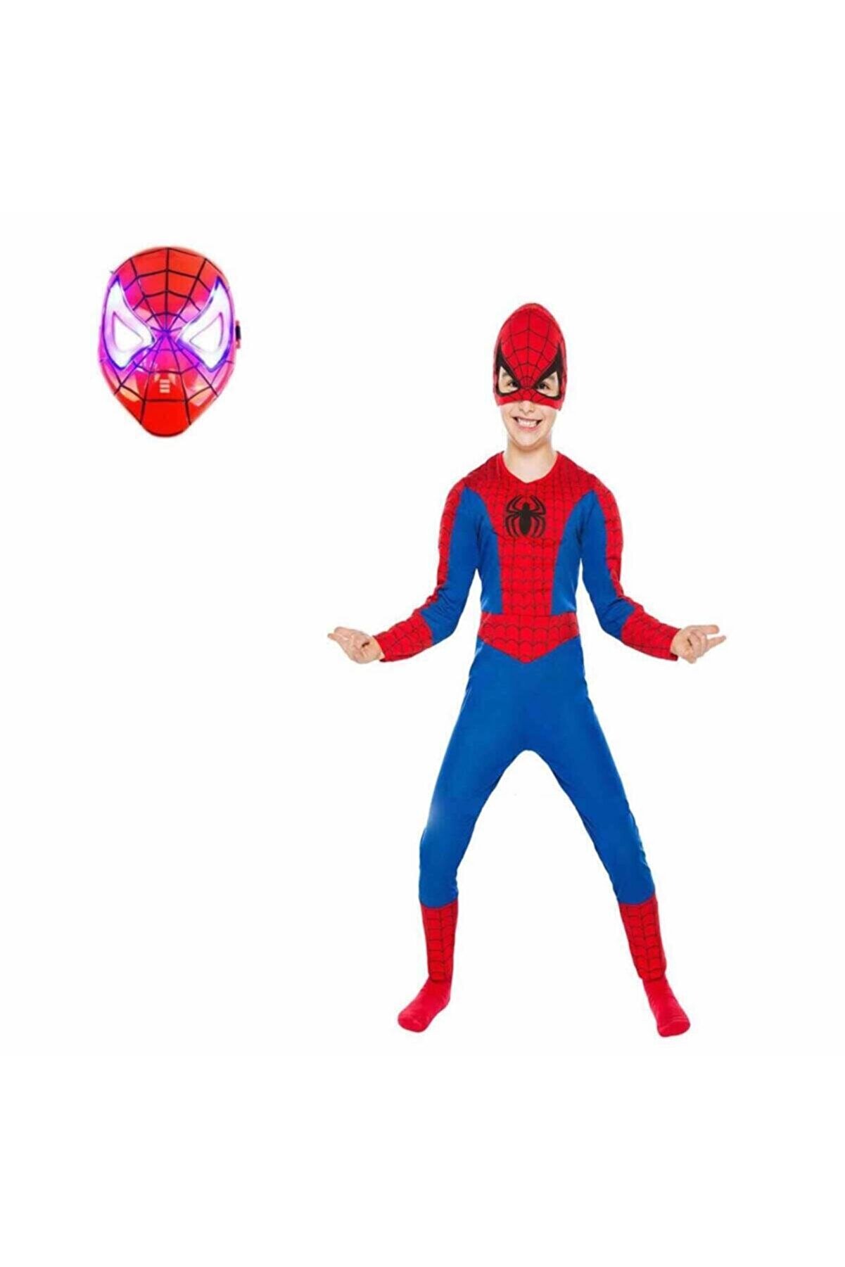 Spiderman Işıklı Spiderman Kostümü Örümcek Adam Kostüm