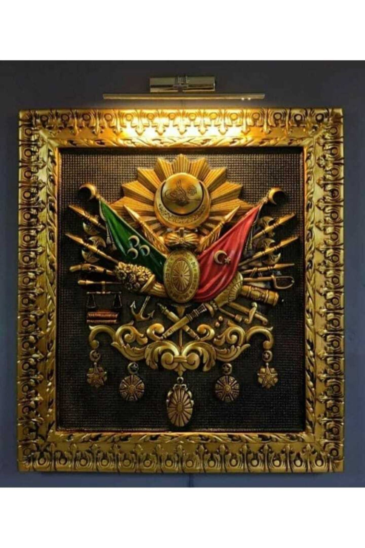 DekorAşk Altın Varak Detaylı Osmanlı Tuğrası Tablo