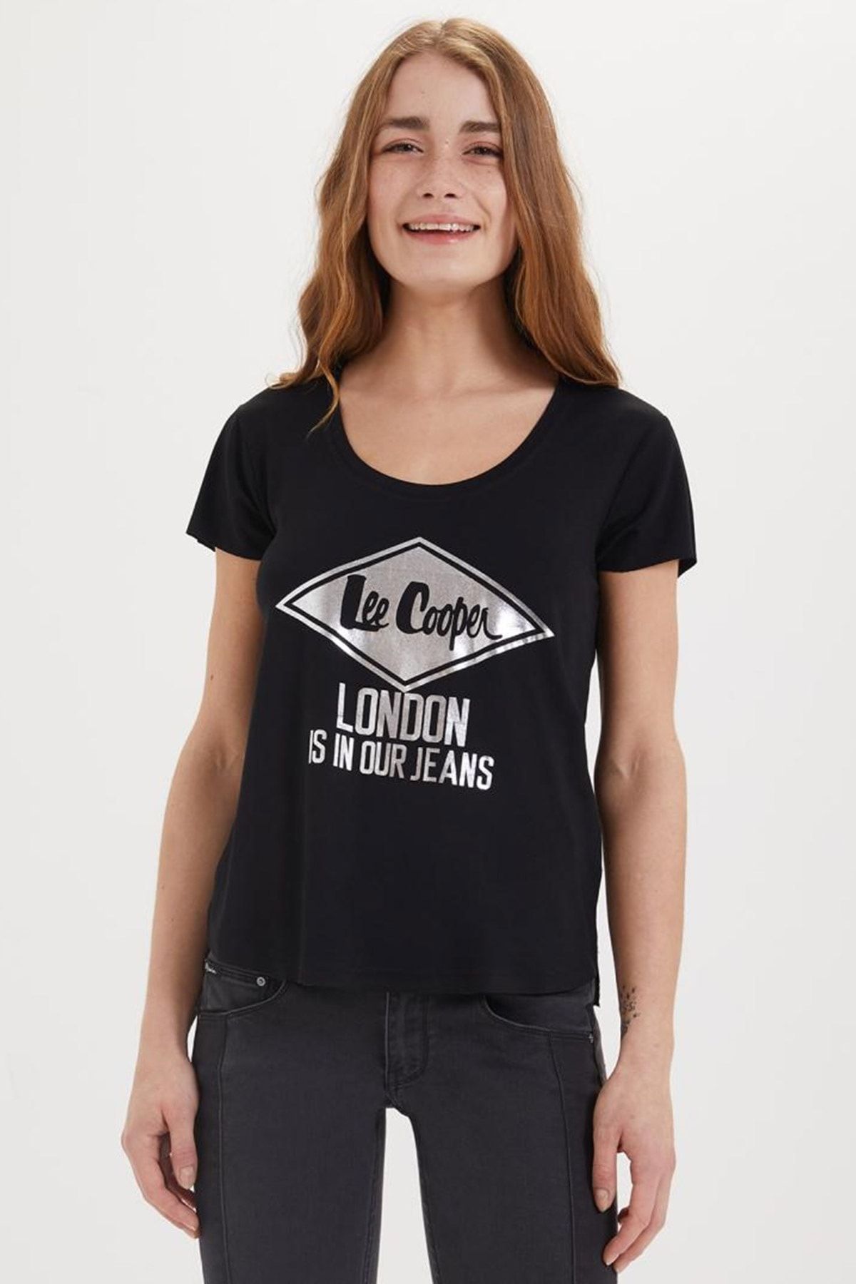 Lee Cooper Kadın Darla O Yaka T-Shirt Siyah 192 LCF 242023