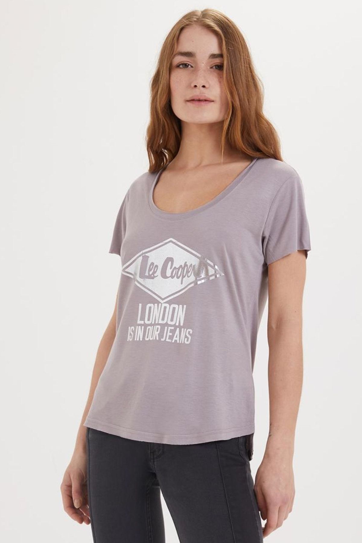 Lee Cooper Kadın Darla O Yaka T-Shirt Vizon 192 LCF 242023