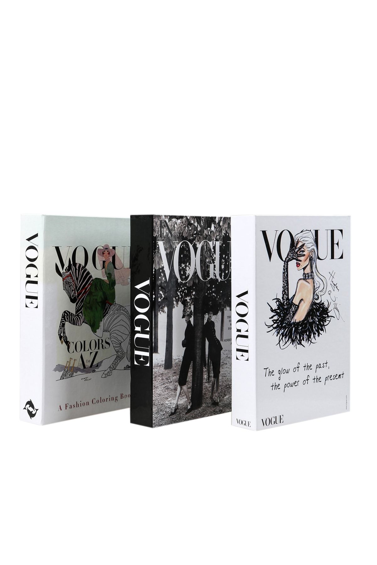 irayhomedecor 3'lü Vogue Serisi Dekoratif Kitap Kutu
