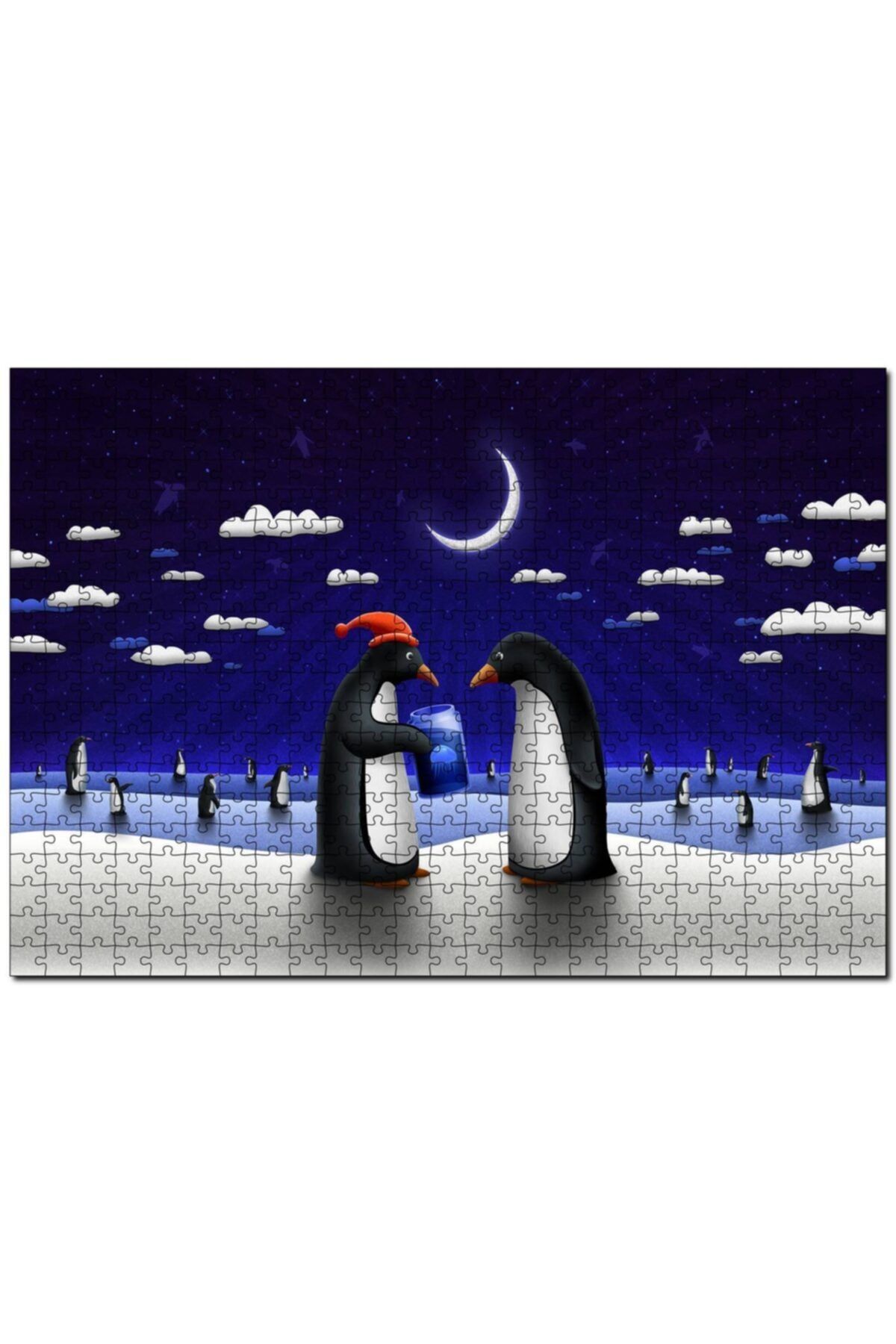 Cakapuzzle Penguenler Yılbaşı Hediyesi Denizanası 500 Parça Puzzle Yapboz Mdf (ahşap)