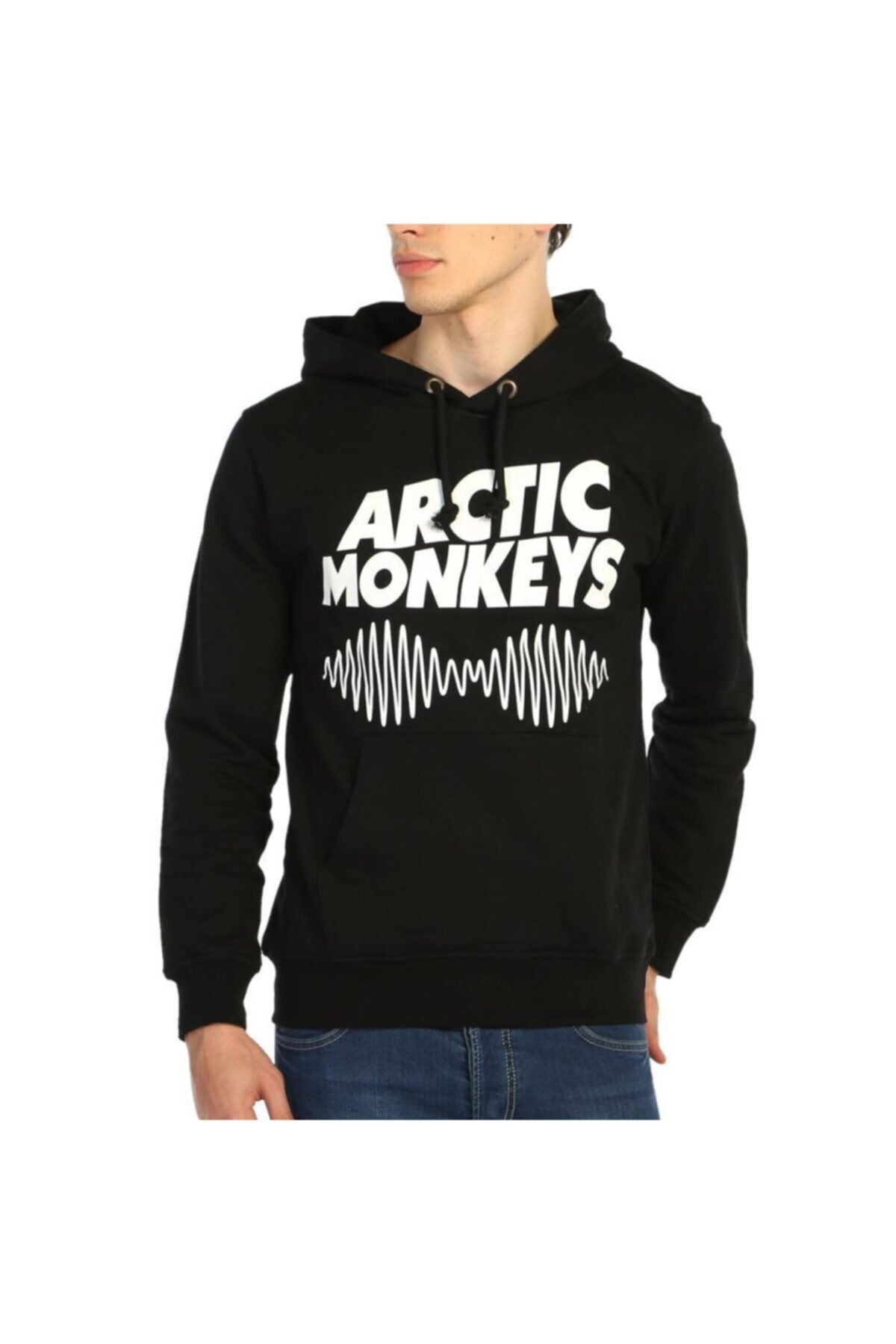 Bant Giyim - Arctic Monkeys Siyah Kapşonlu Erkek Sweatshirt