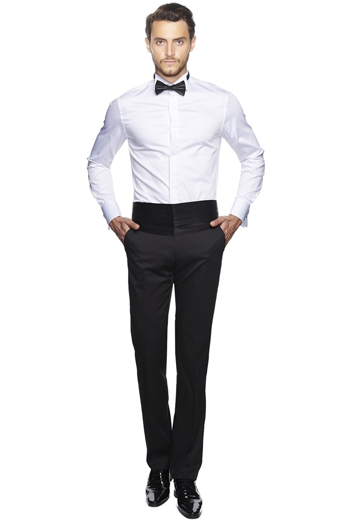 Altınyıldız Classics Erkek Beyaz Damatlık Ata Yaka Tailored Slim Fit Gömlek