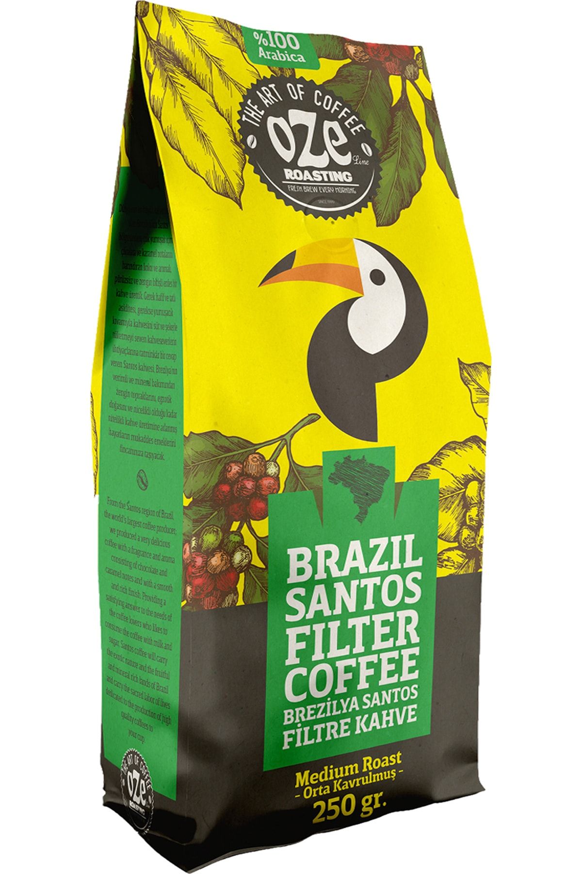 Genel Markalar Brazil Santos Filtre Kahve 250 Gr. ( French Press Için Öğütülmüş )