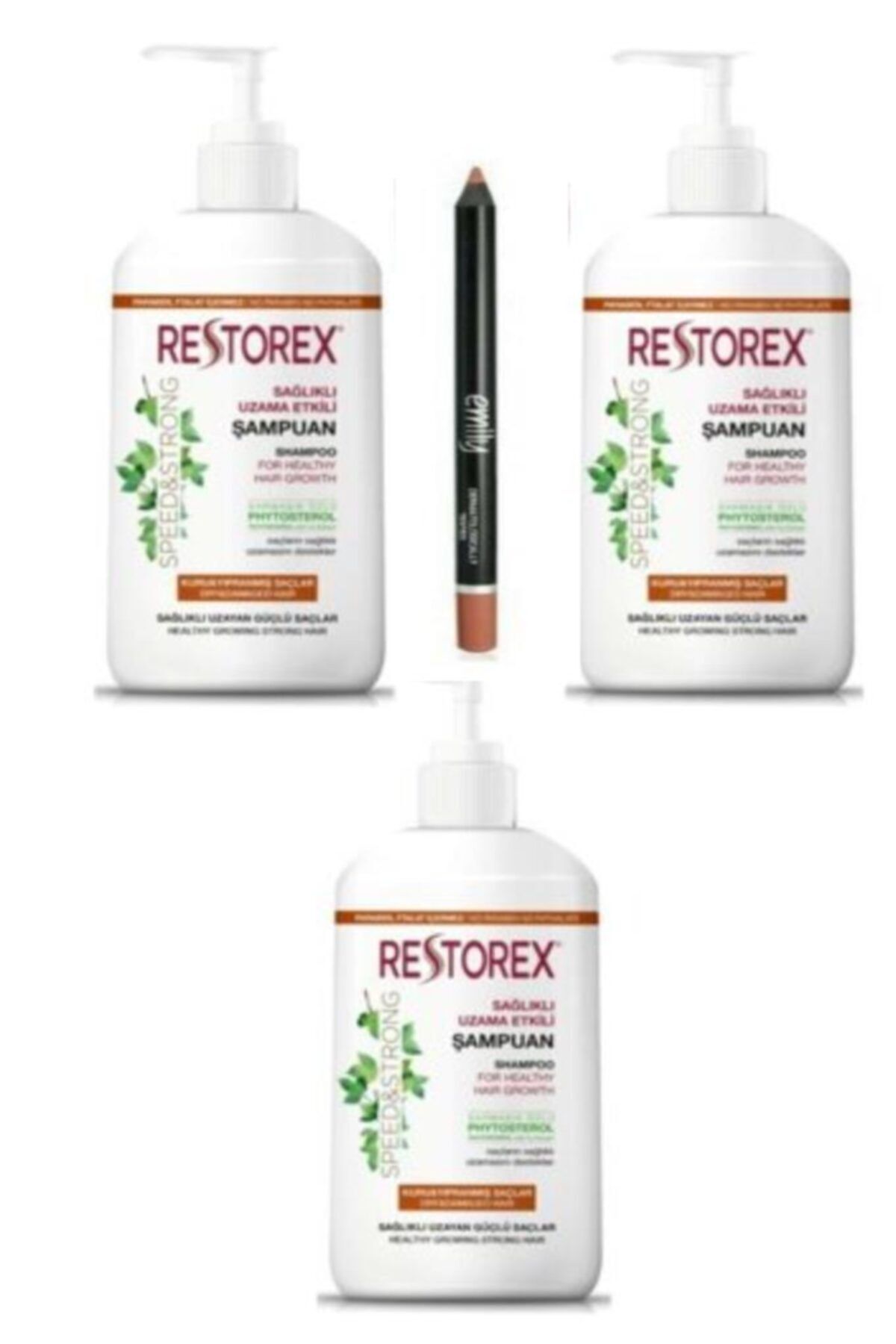 Restorex Kuru & Yıpranmış Saçlar Için Onarıcı Bakım Şampuanı 1.000 ml. X 3 Adet