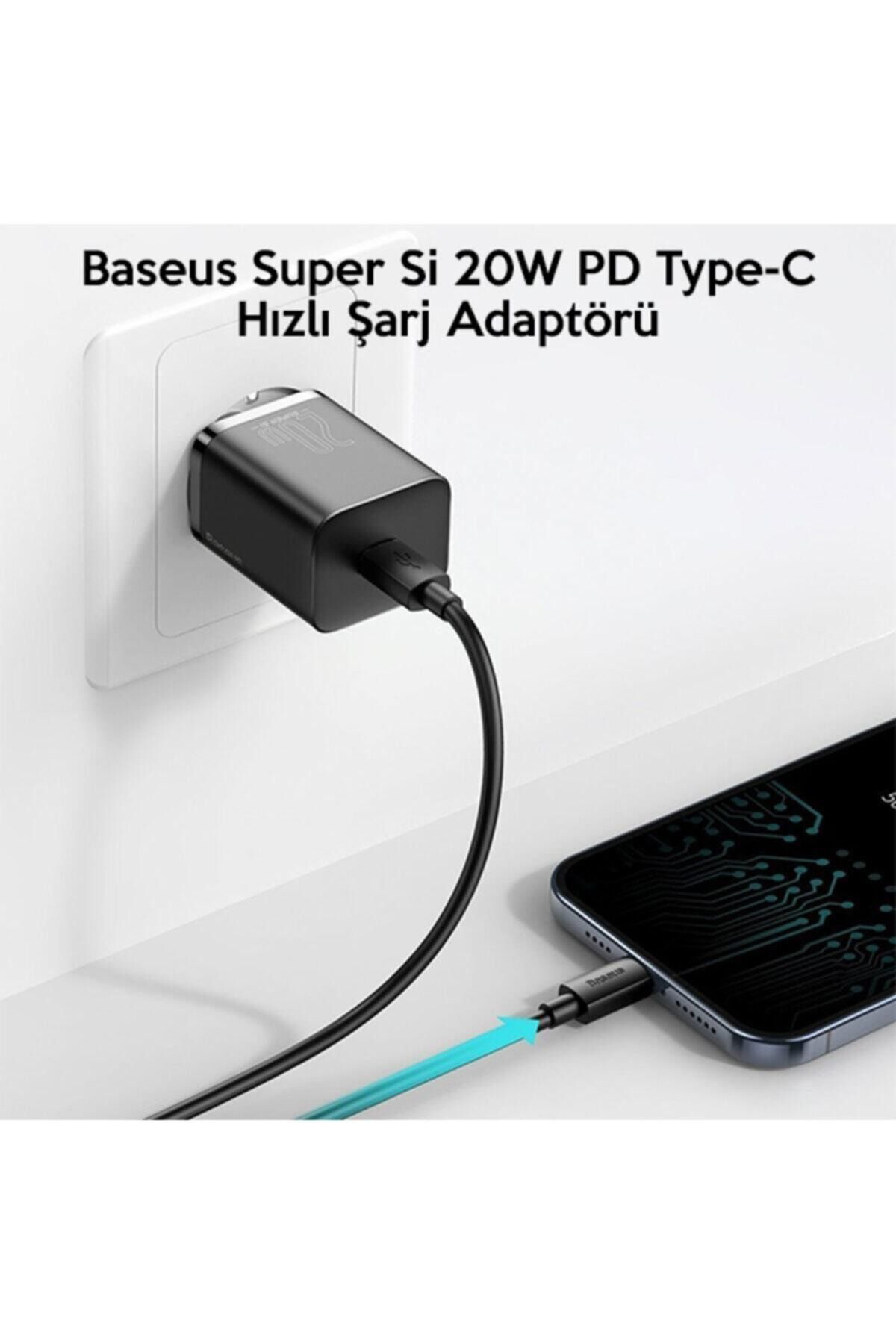 Baseus Super Si 20w Pd Type-c Hızlı Şarj Adaptörü Hızlı Şarj Aleti 20w