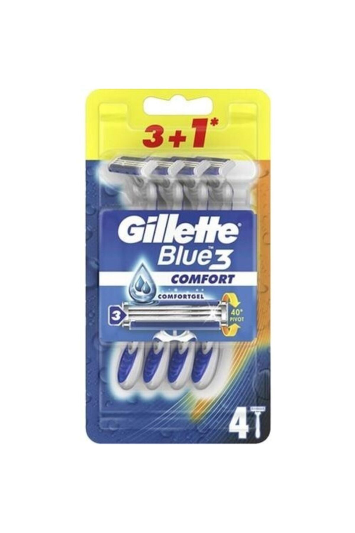 Gillette Blue3 Comfort Kullan At Tıraş Bıçağı 3+1'li
