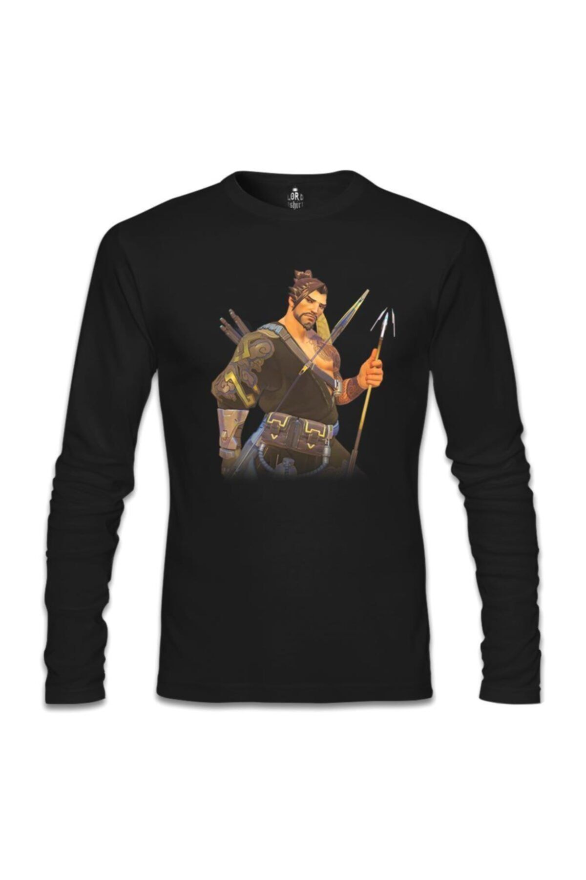 Lord T-Shirt Erkek Siyah Overwatch - Hanzo  Sweatshirt