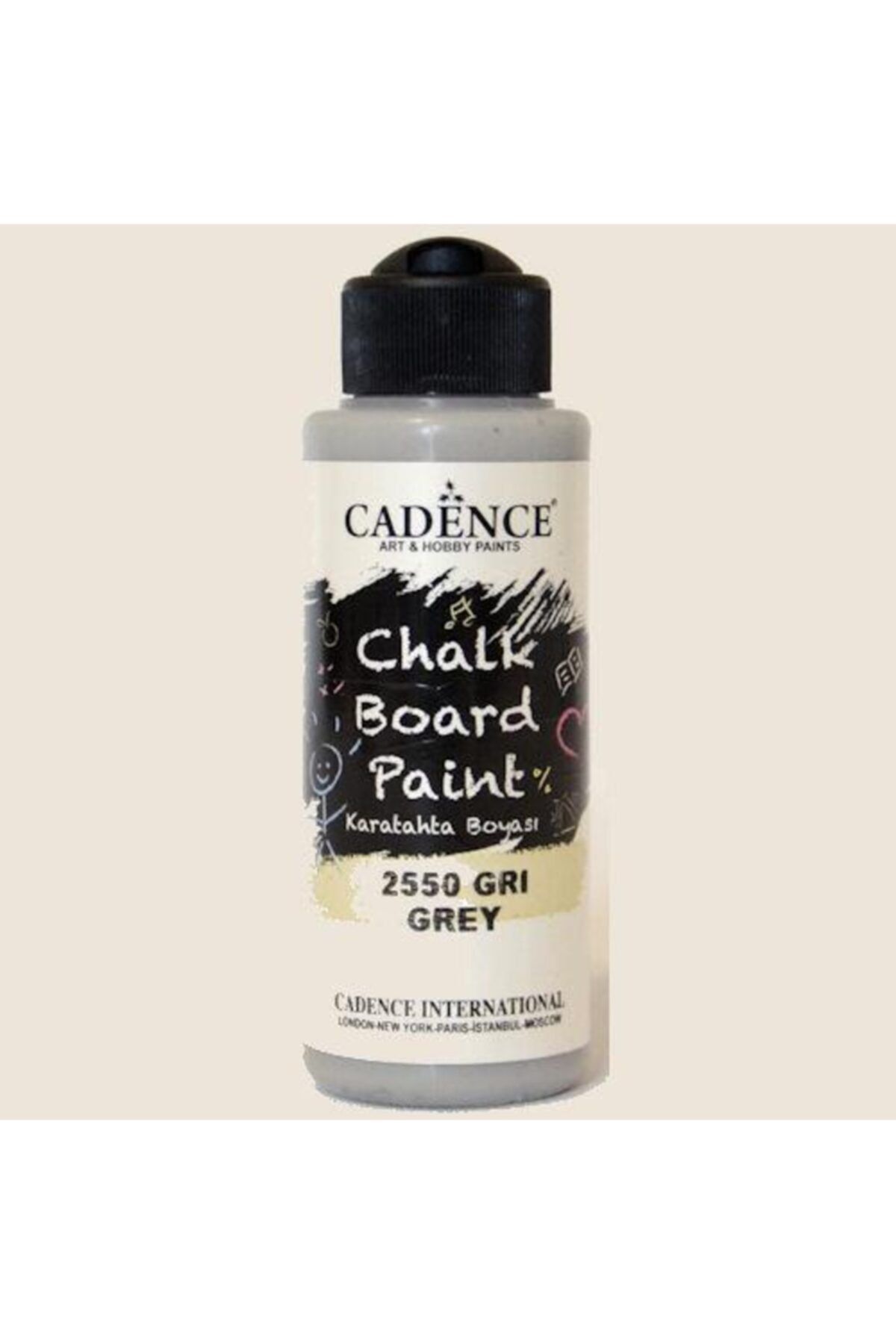 Cadence Gri Chalkboard Paint 120ml Kara Tahta Boyası 2550