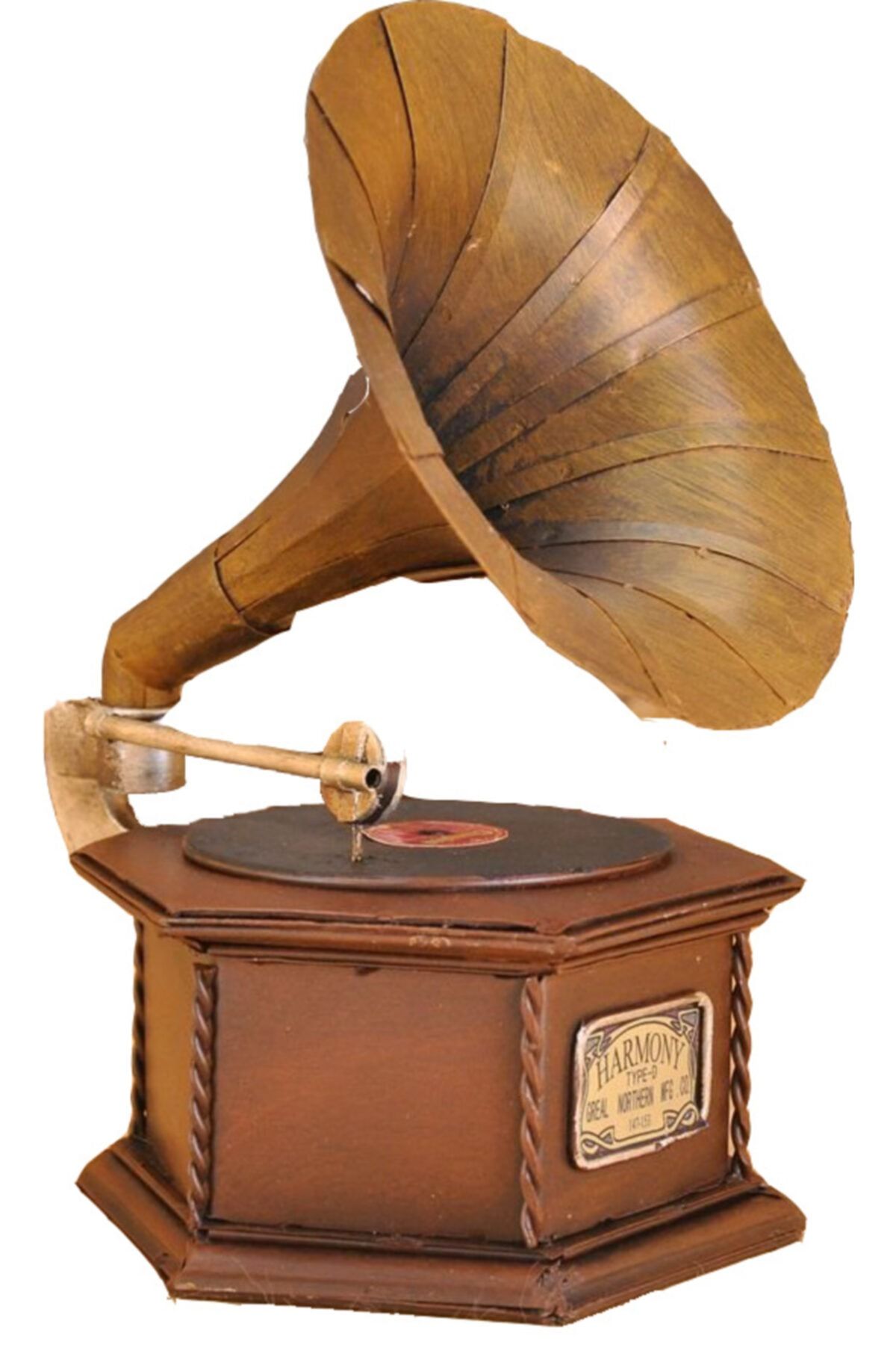 Misiny -nostaljik Metal Gramafon Maketi