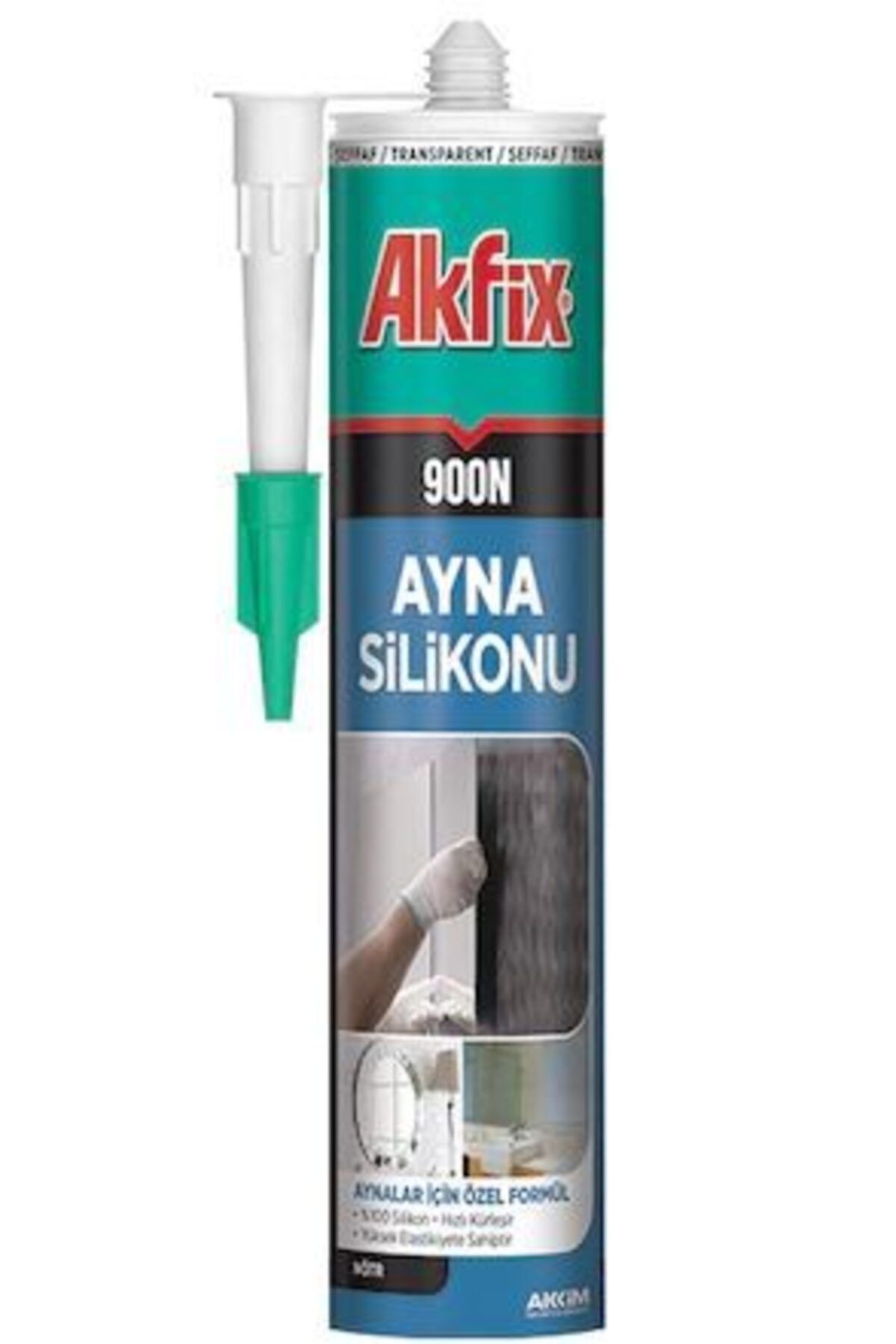 Akfix 900n Nötr Şeffaf Ayna Silikonu 310 ml