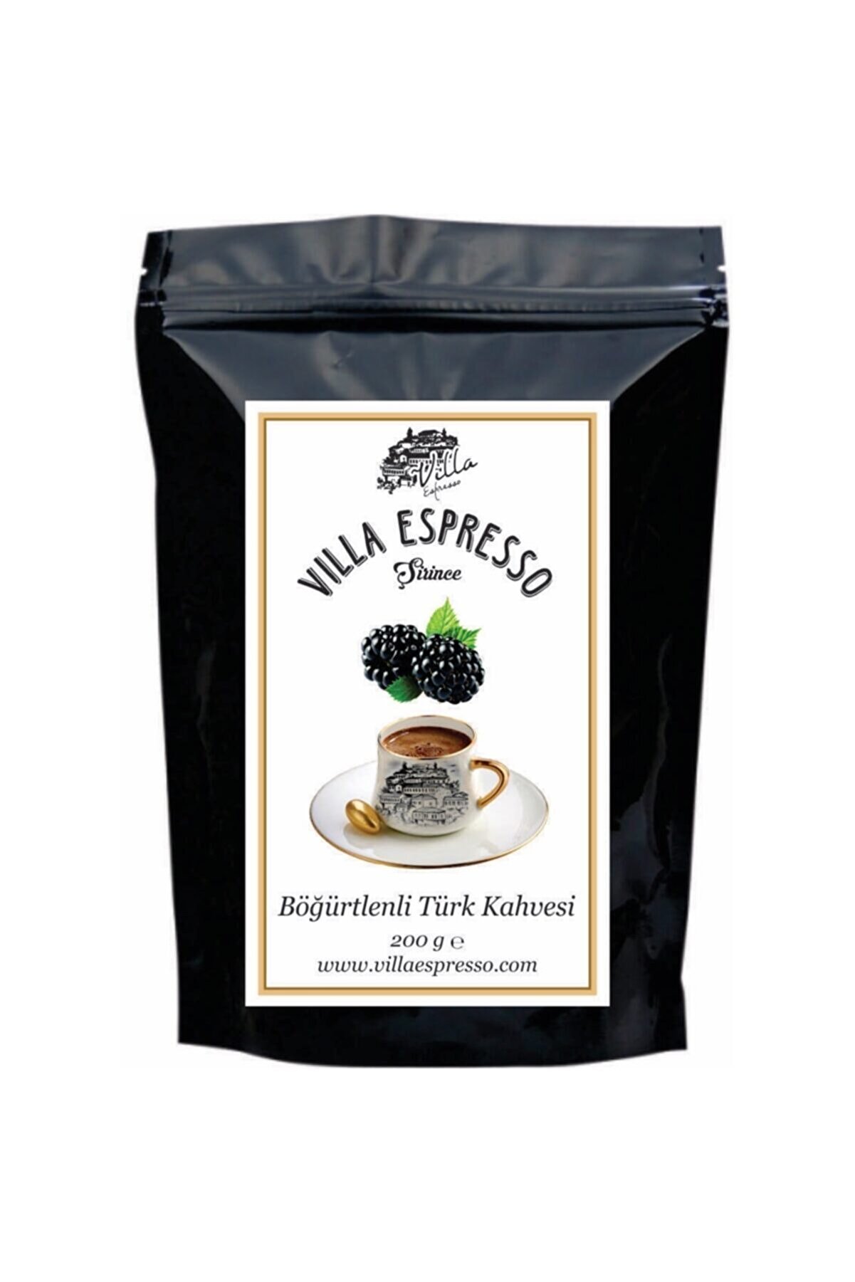 Villa Espresso Böğürtlen Aromalı Türk Kahvesi (200 gr) Öğütülmüş Böğürtlenli Kahve