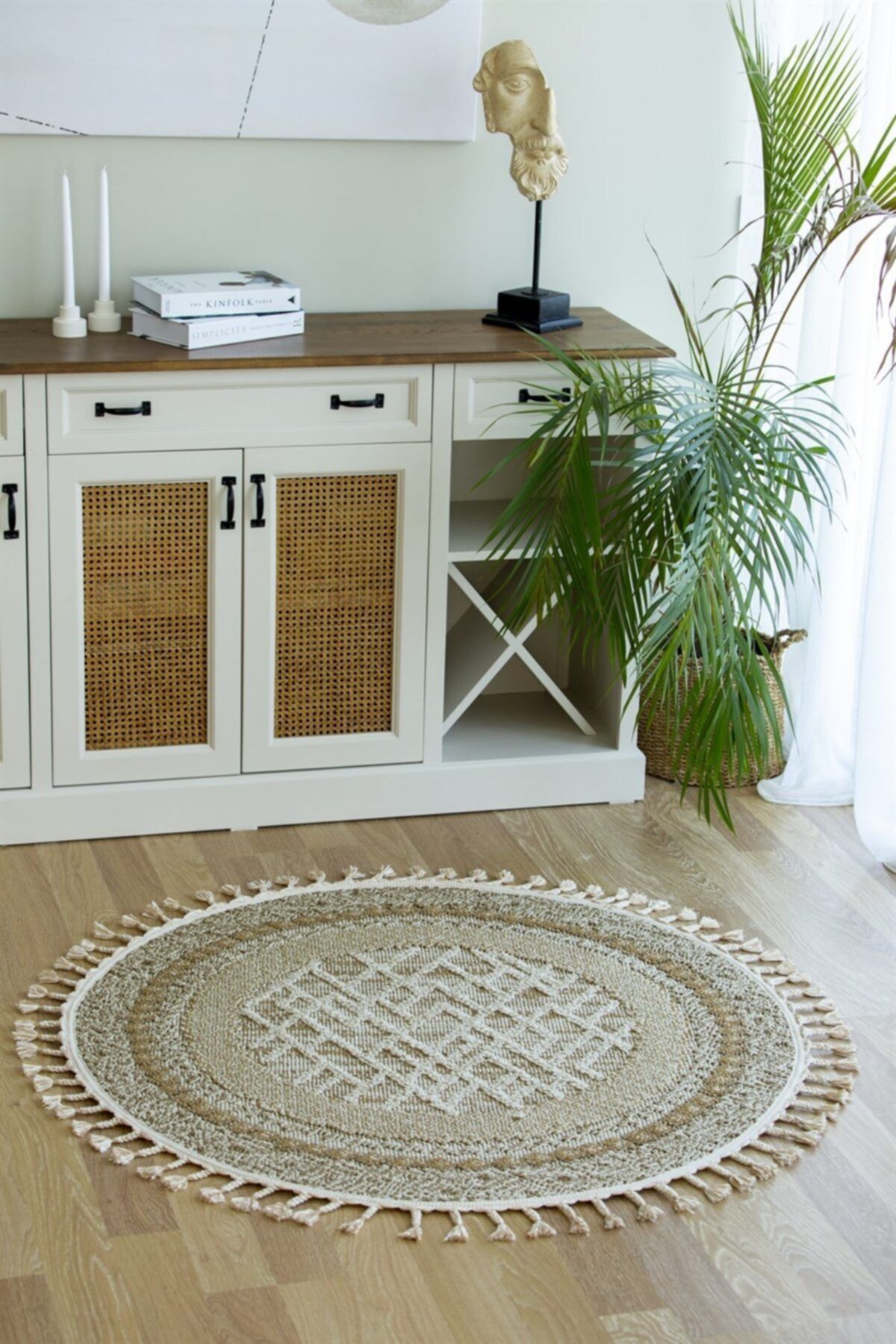 Viviana Home Pionerr Koleksiyon Oval Halı Koyu Bej-bej 8332a