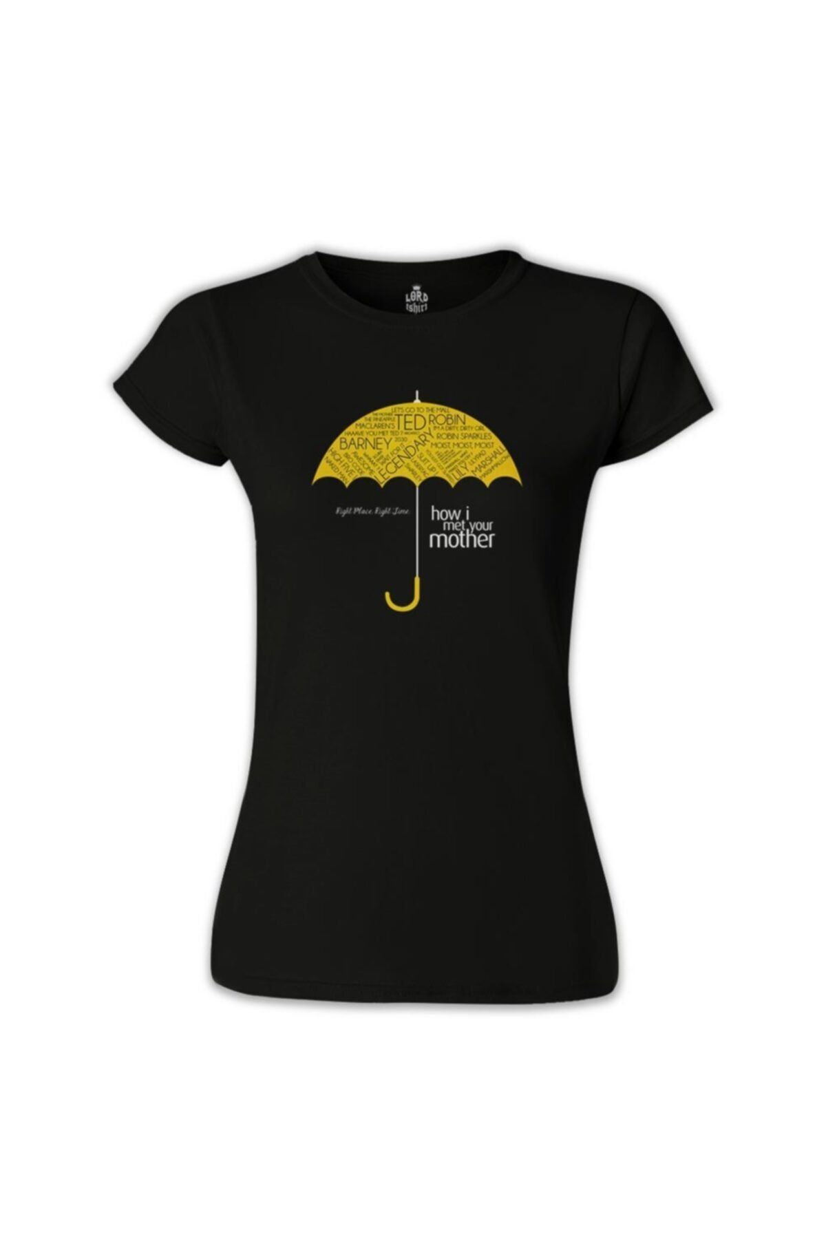 Lord T-Shirt Kadın Siyah How I Met Your Mother Umbrella T-Shirt