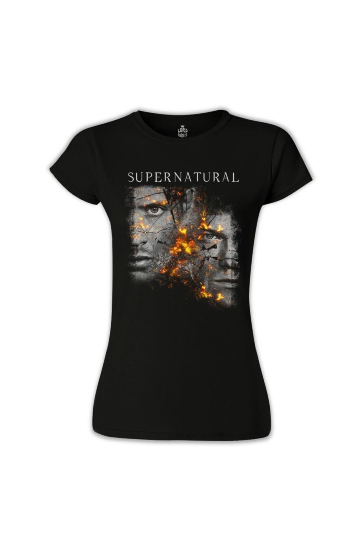 Lord T-Shirt Kadın Siyah Supernatural Winchester Tshirt