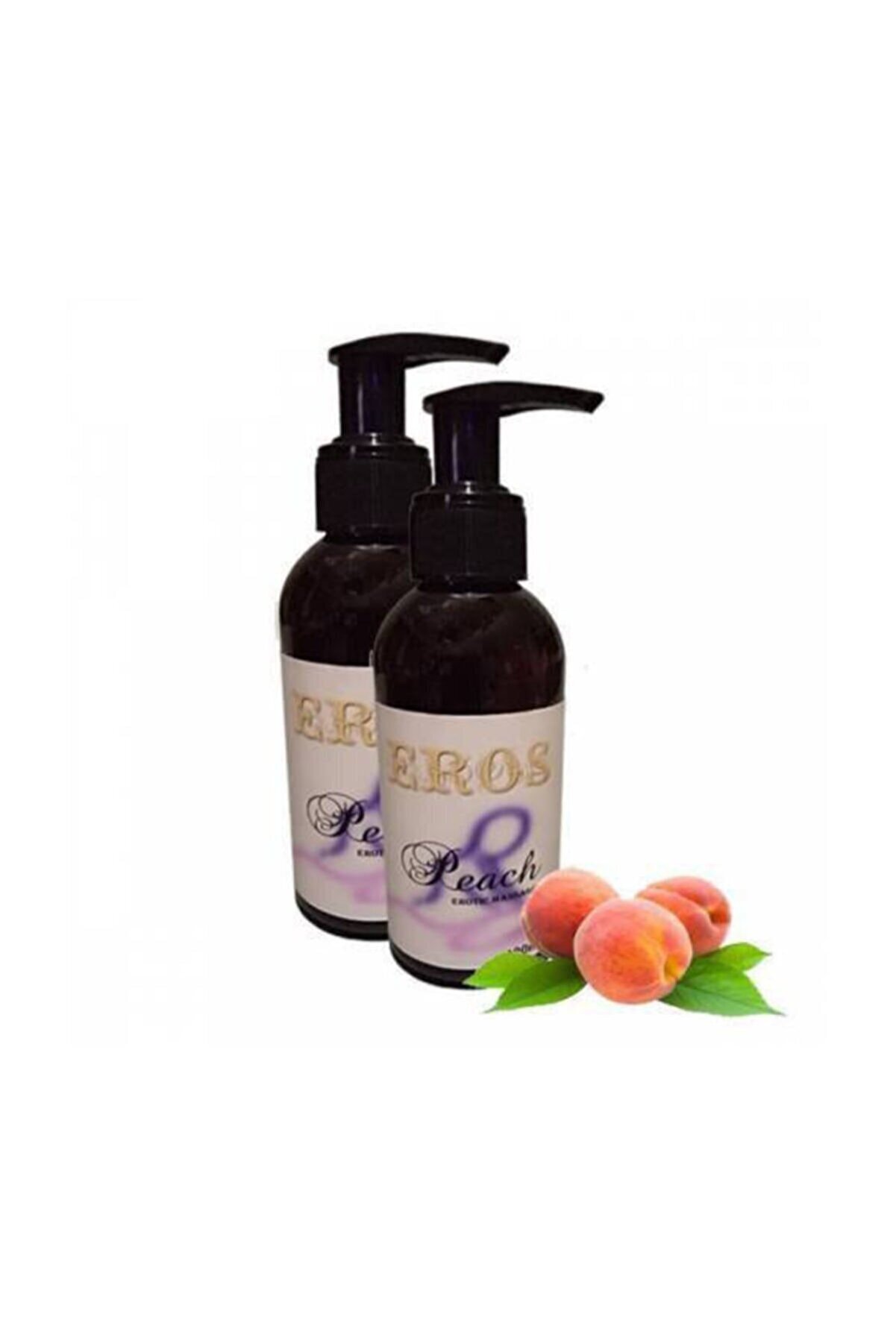 Eros Hologramlı  Peach Erotic Massage Oil 120ml Şeftali Kokulu Erotik Masaj Yağı 2  Adet